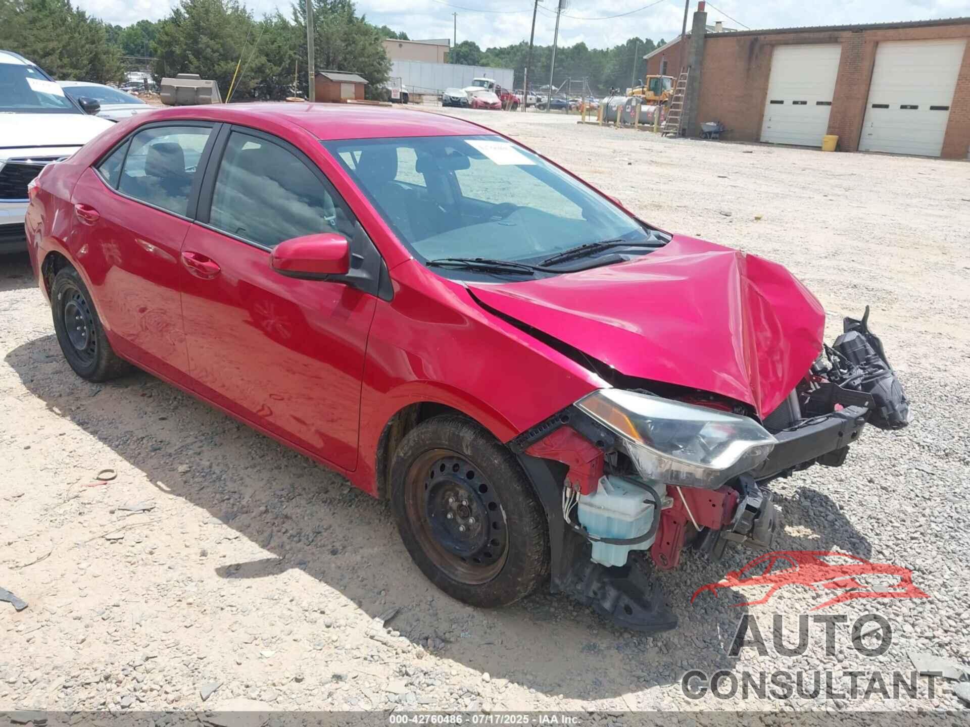 TOYOTA COROLLA 2016 - 2T1BURHE5GC554930