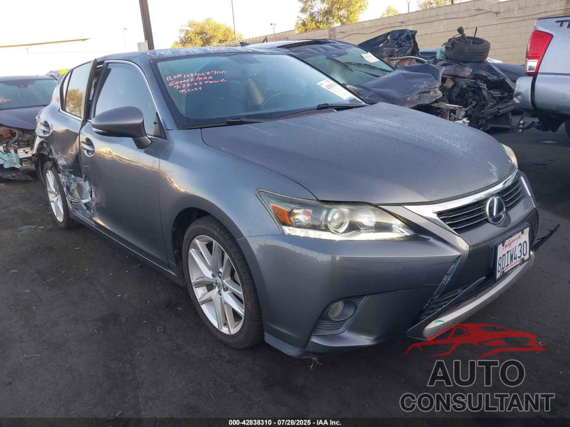 LEXUS CT 200H 2015 - JTHKD5BH1F2246063