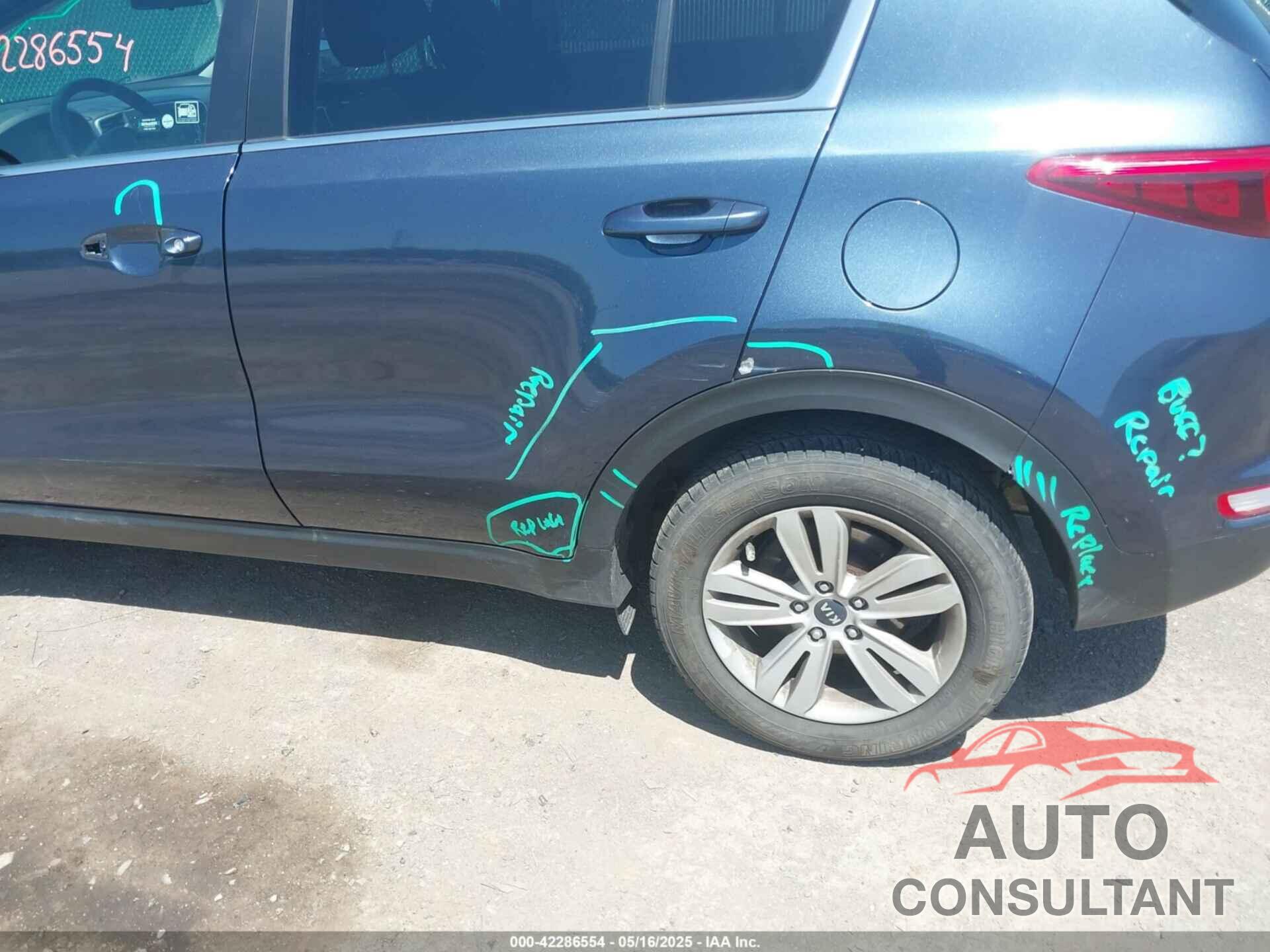 KIA SPORTAGE 2017 - KNDPMCAC1H7246006
