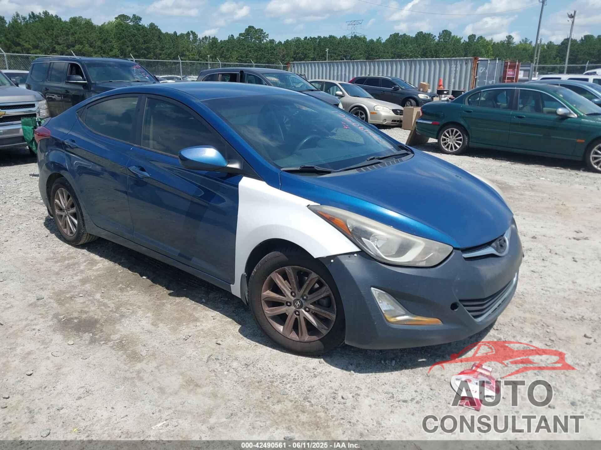 HYUNDAI ELANTRA 2014 - KMHDH4AE3EU047126