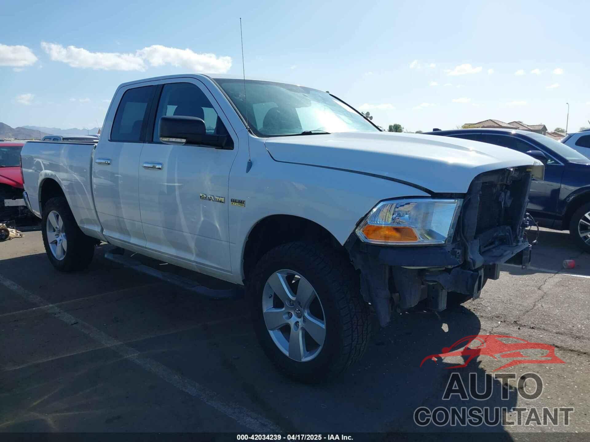 DODGE RAM 1500 2010 - 1D7RV1GT8AS240391