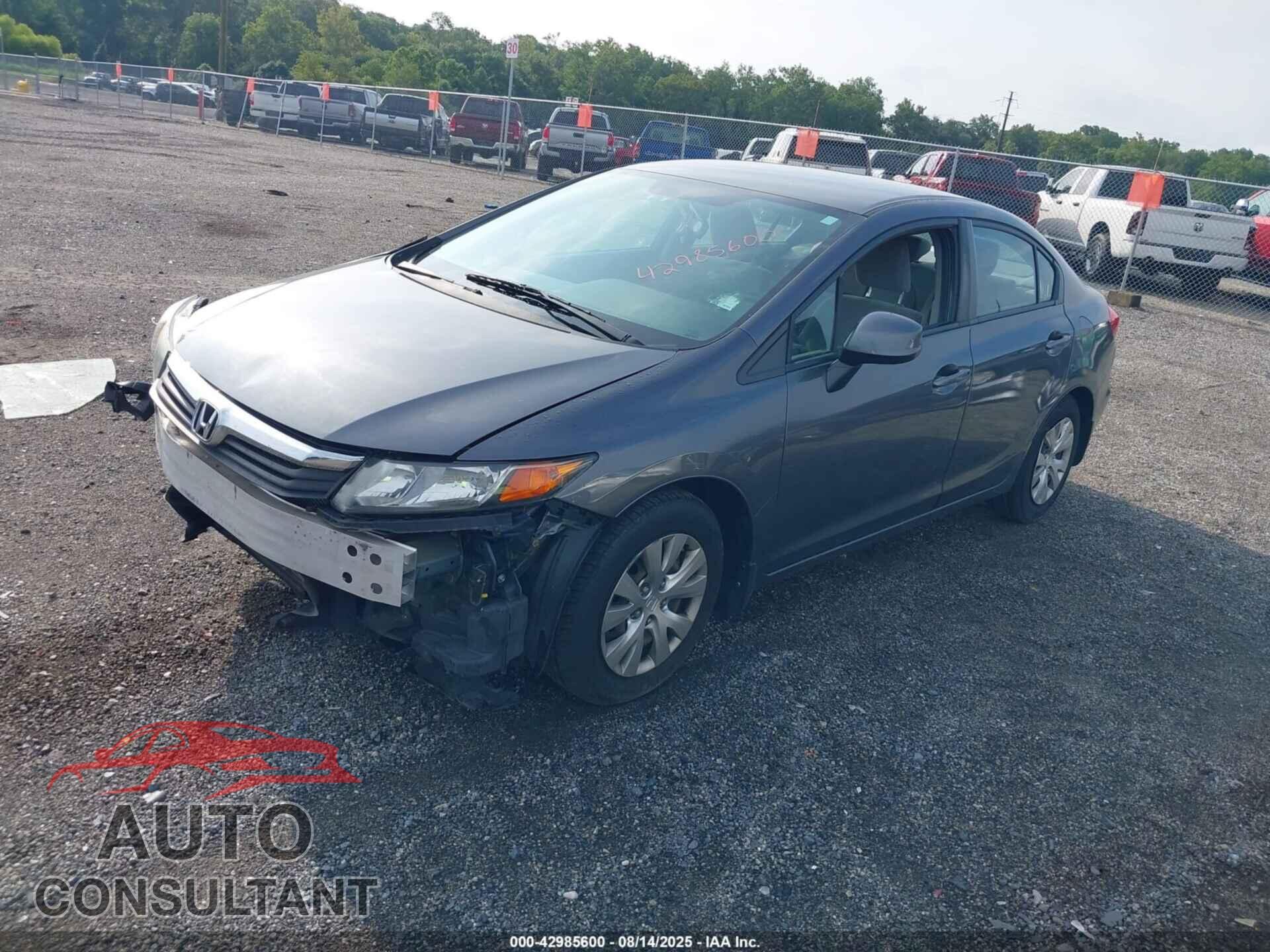 HONDA CIVIC 2012 - 19XFB2F58CE090951