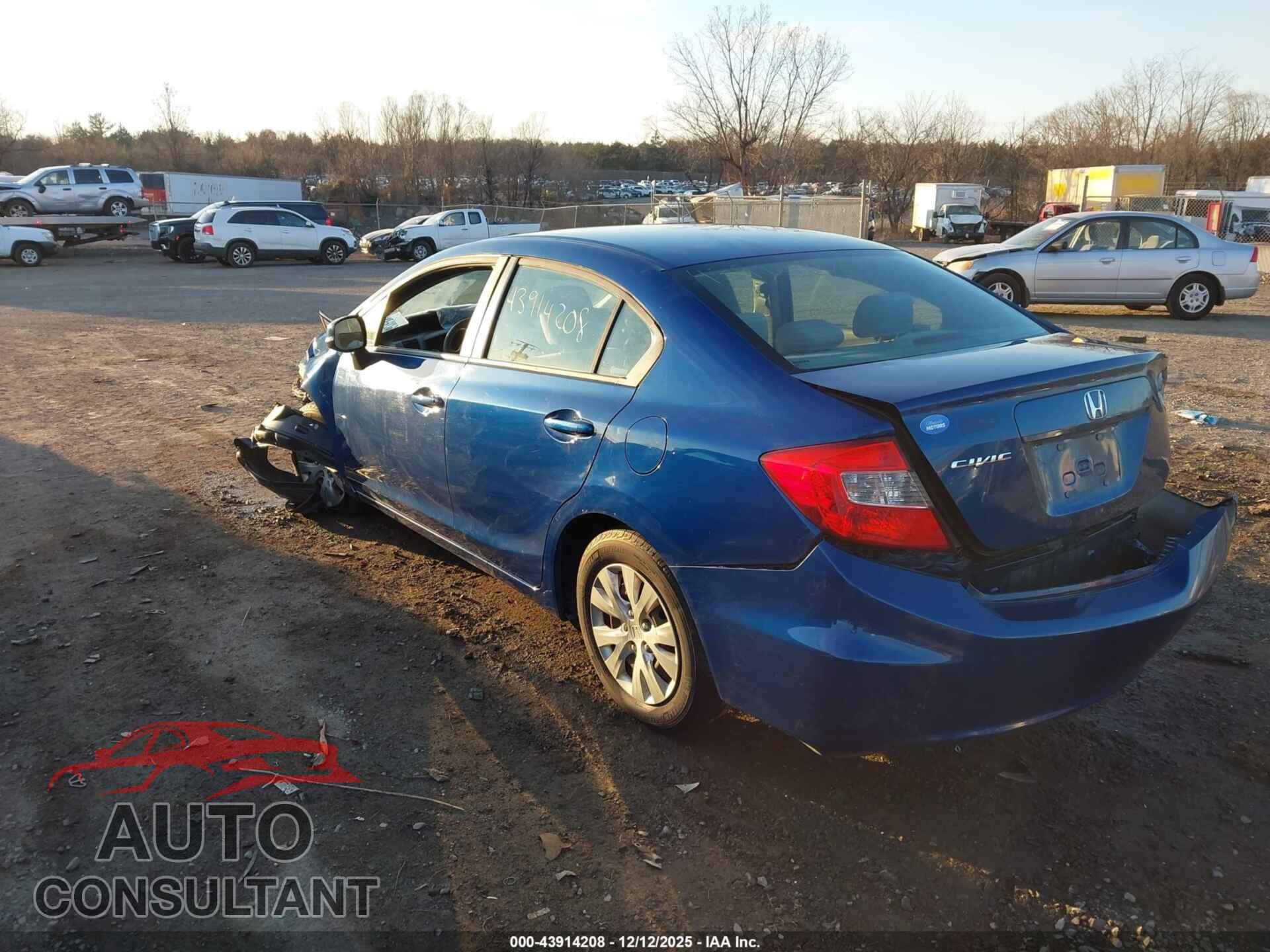 HONDA CIVIC 2012 - 19XFB2F53CE018362