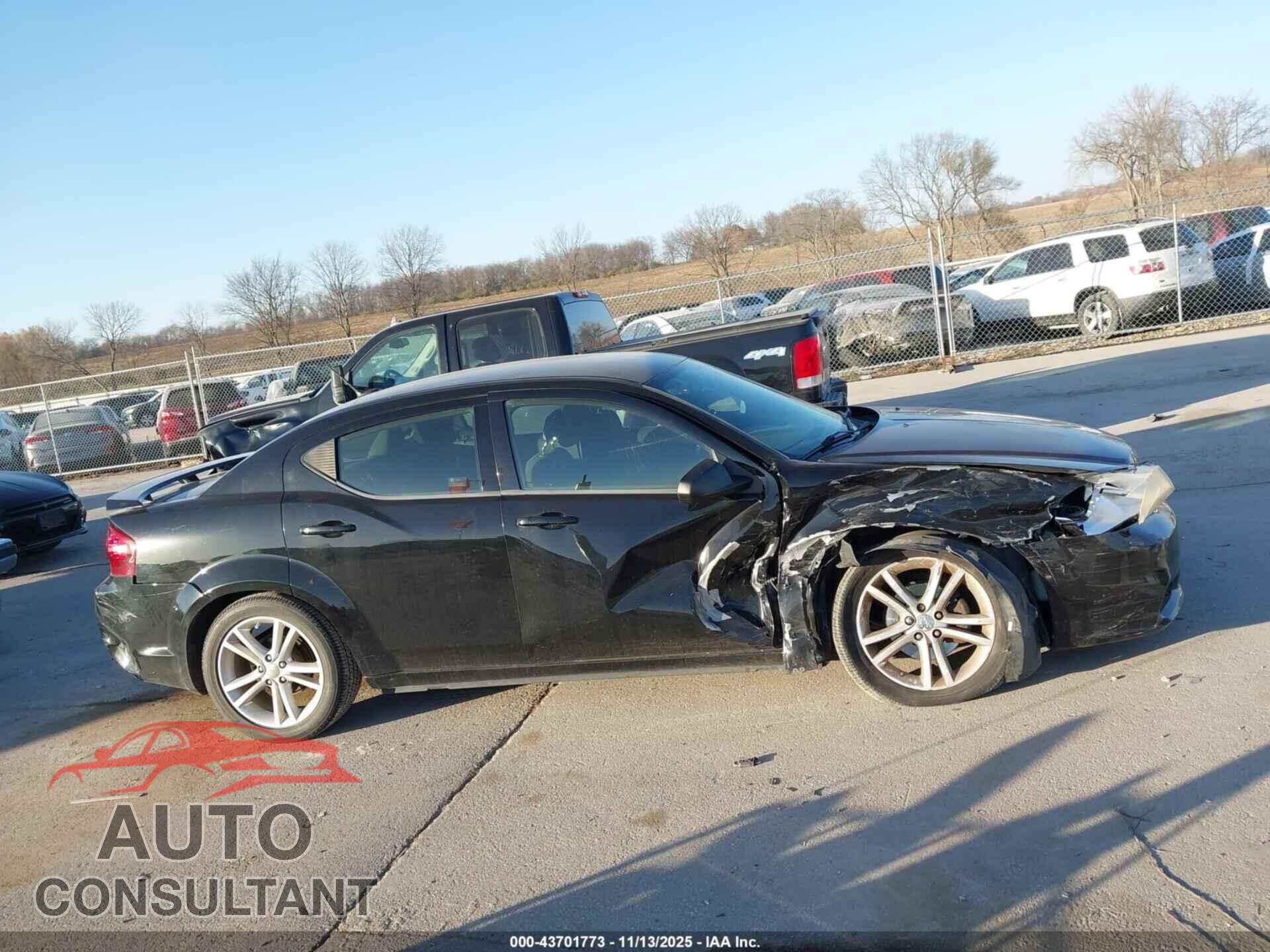DODGE AVENGER 2013 - 1C3CDZAG8DN587630