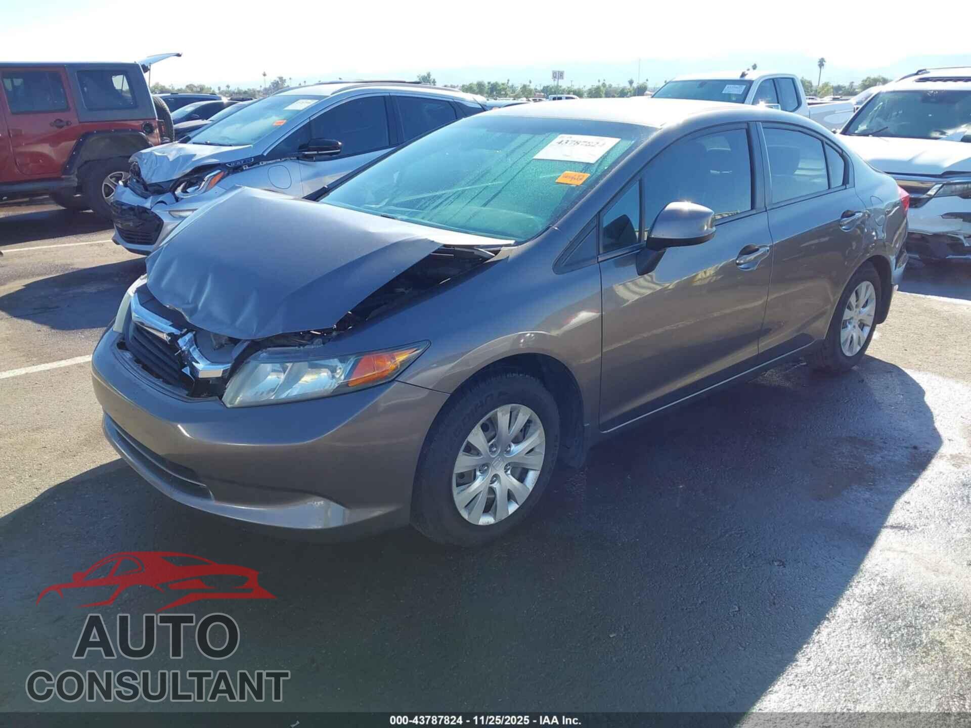 HONDA CIVIC 2012 - 19XFB2F55CE328772