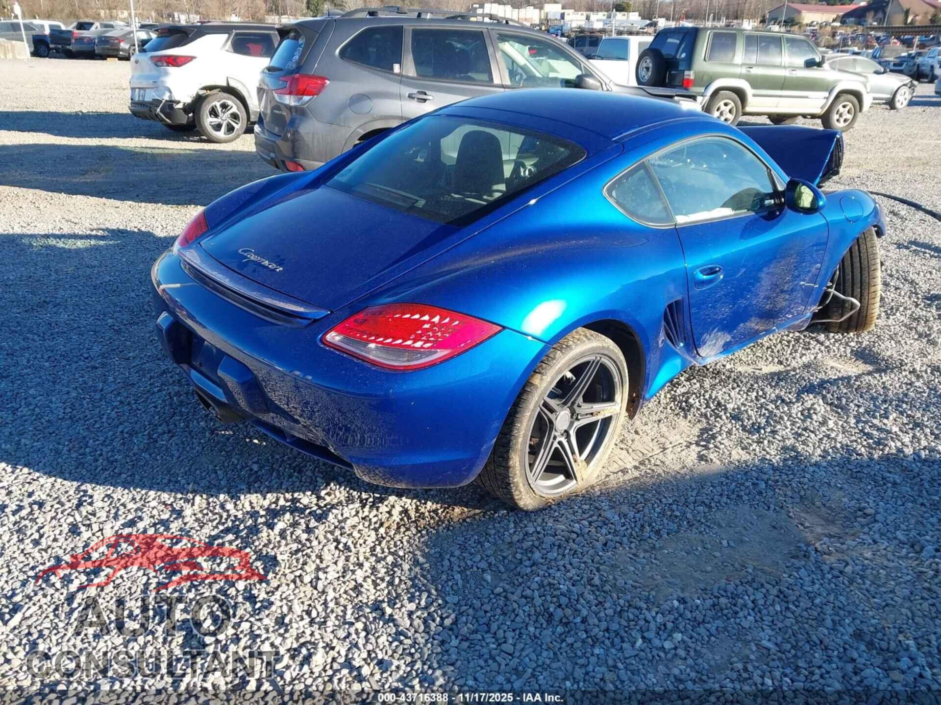 PORSCHE CAYMAN 2012 - WP0AA2A87CS760162