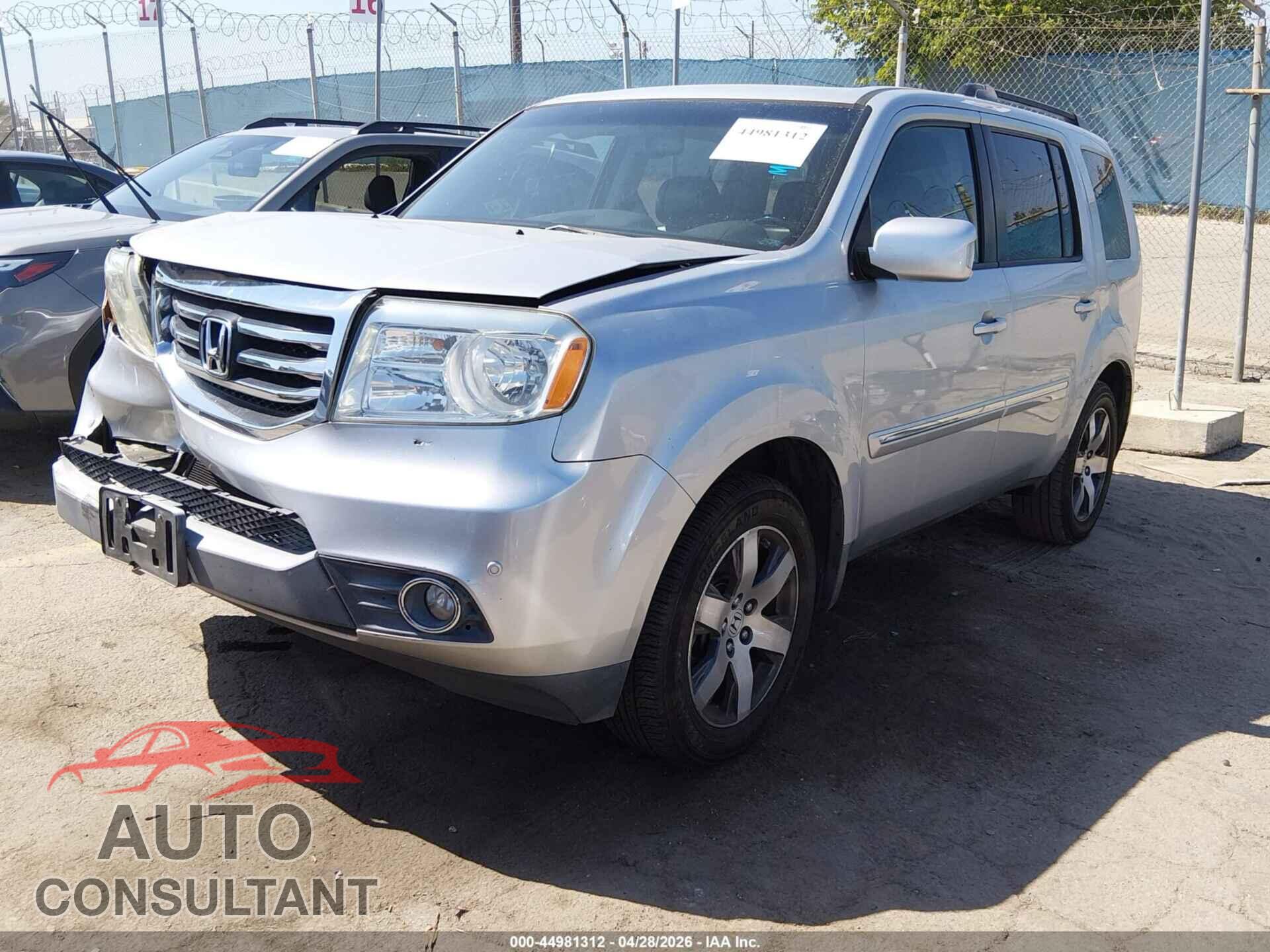 HONDA PILOT 2012 - 5FNYF3H99CB032246