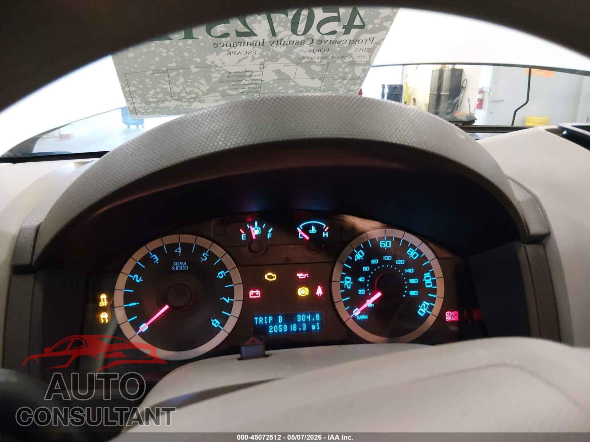 FORD ESCAPE 2011 - 1FMCU9C76BKC69623