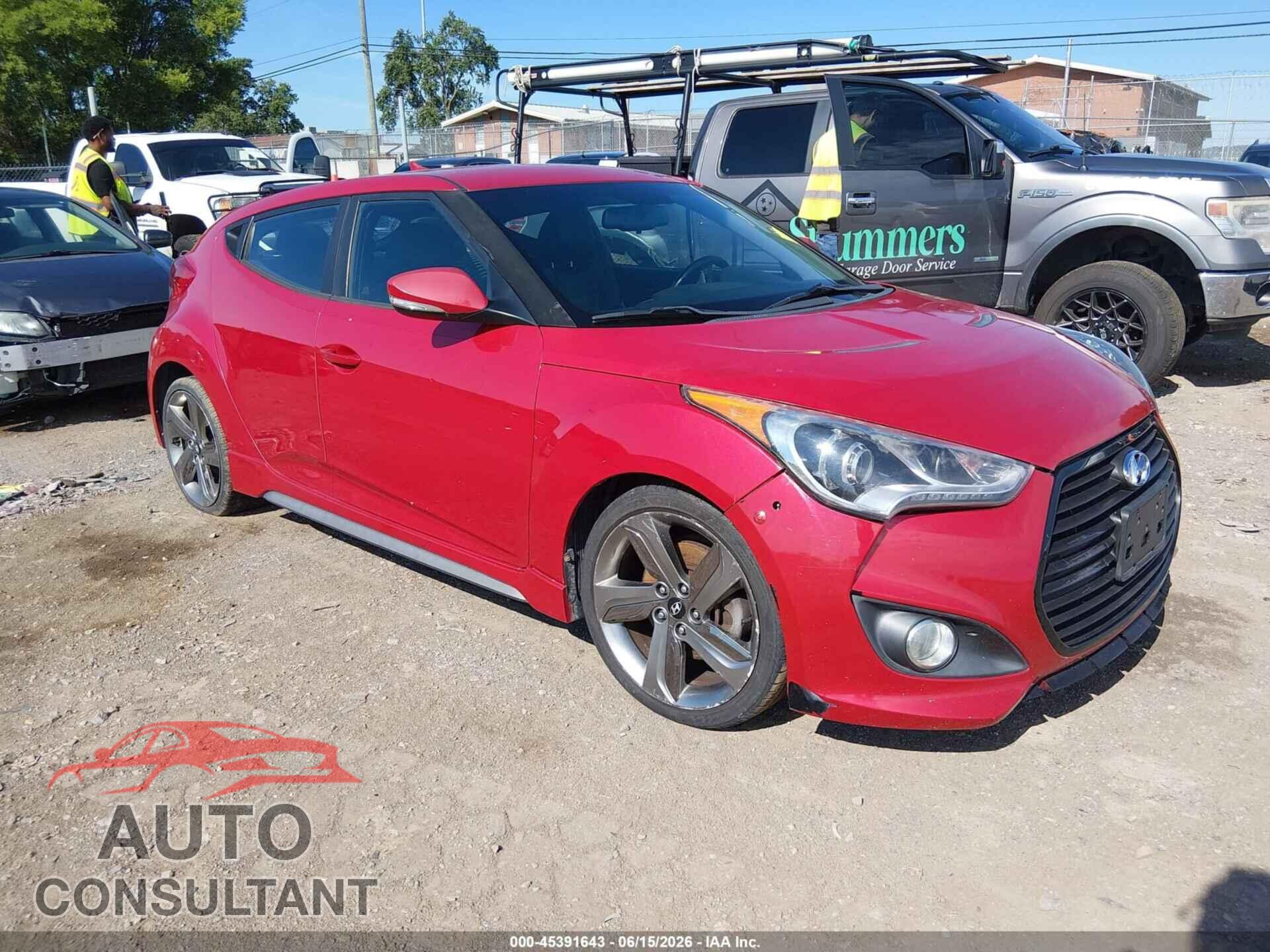 HYUNDAI VELOSTER 2013 - KMHTC6AE3DU160837