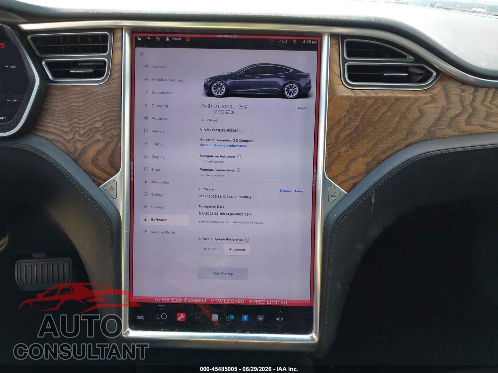 TESLA MODEL S 2017 - 5YJSA1E29HF229893