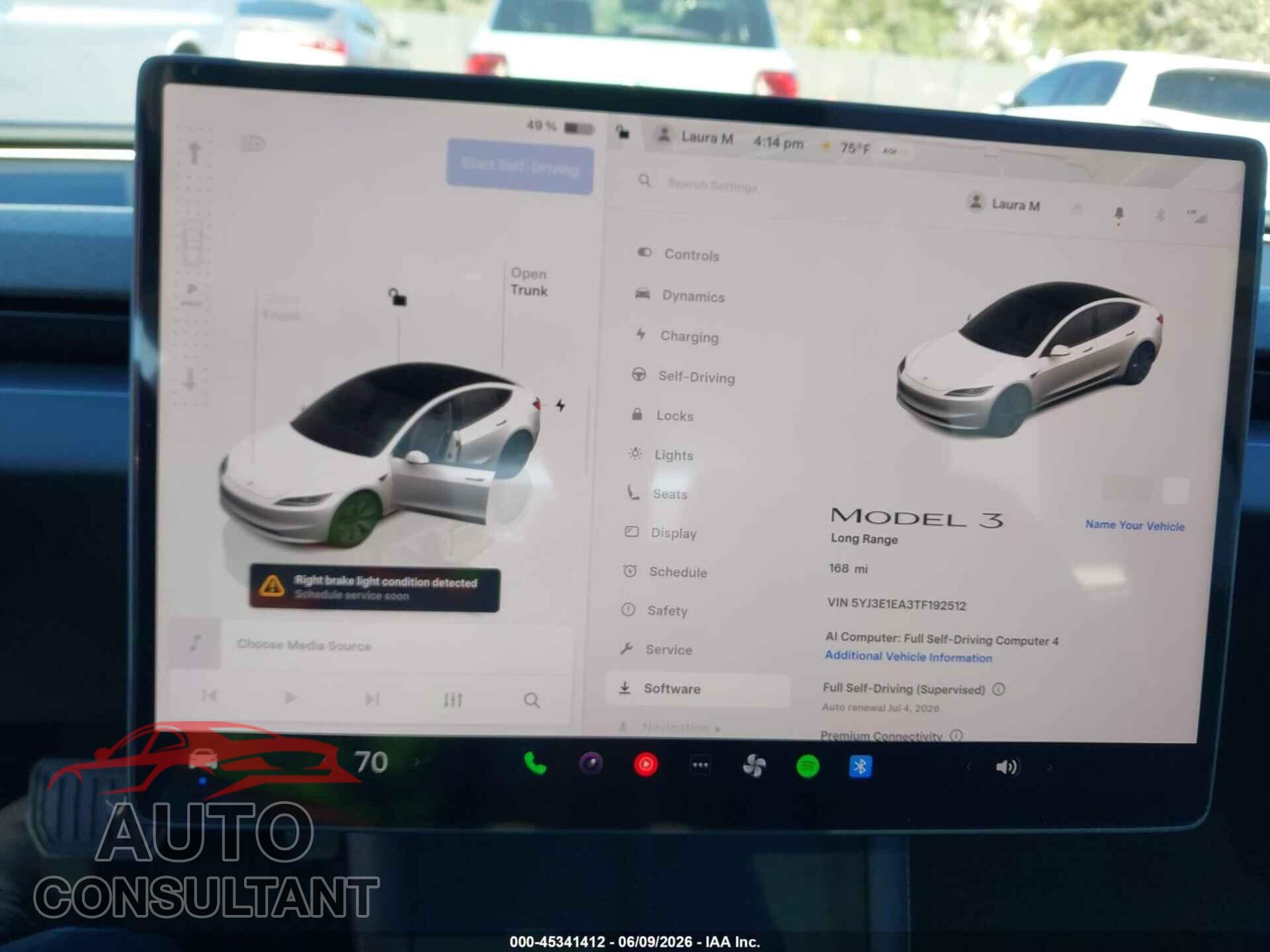 TESLA MODEL 3 2026 - 5YJ3E1EA3TF192512