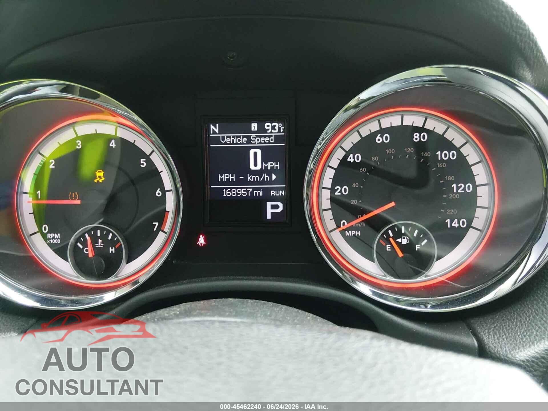 DODGE DURANGO 2012 - 1C4RDJEG9CC321108