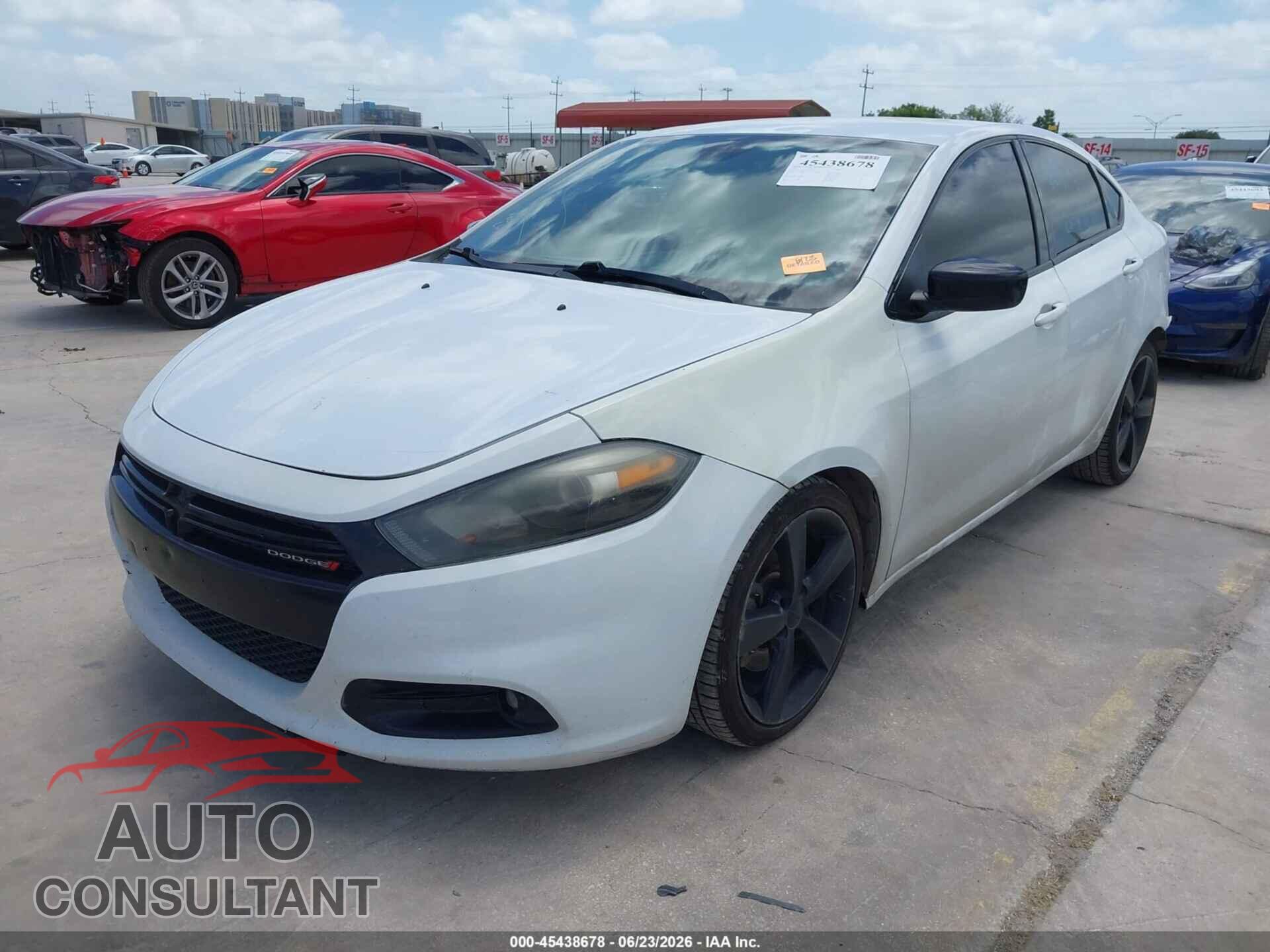 DODGE DART 2015 - 1C3CDFBB2FD146599