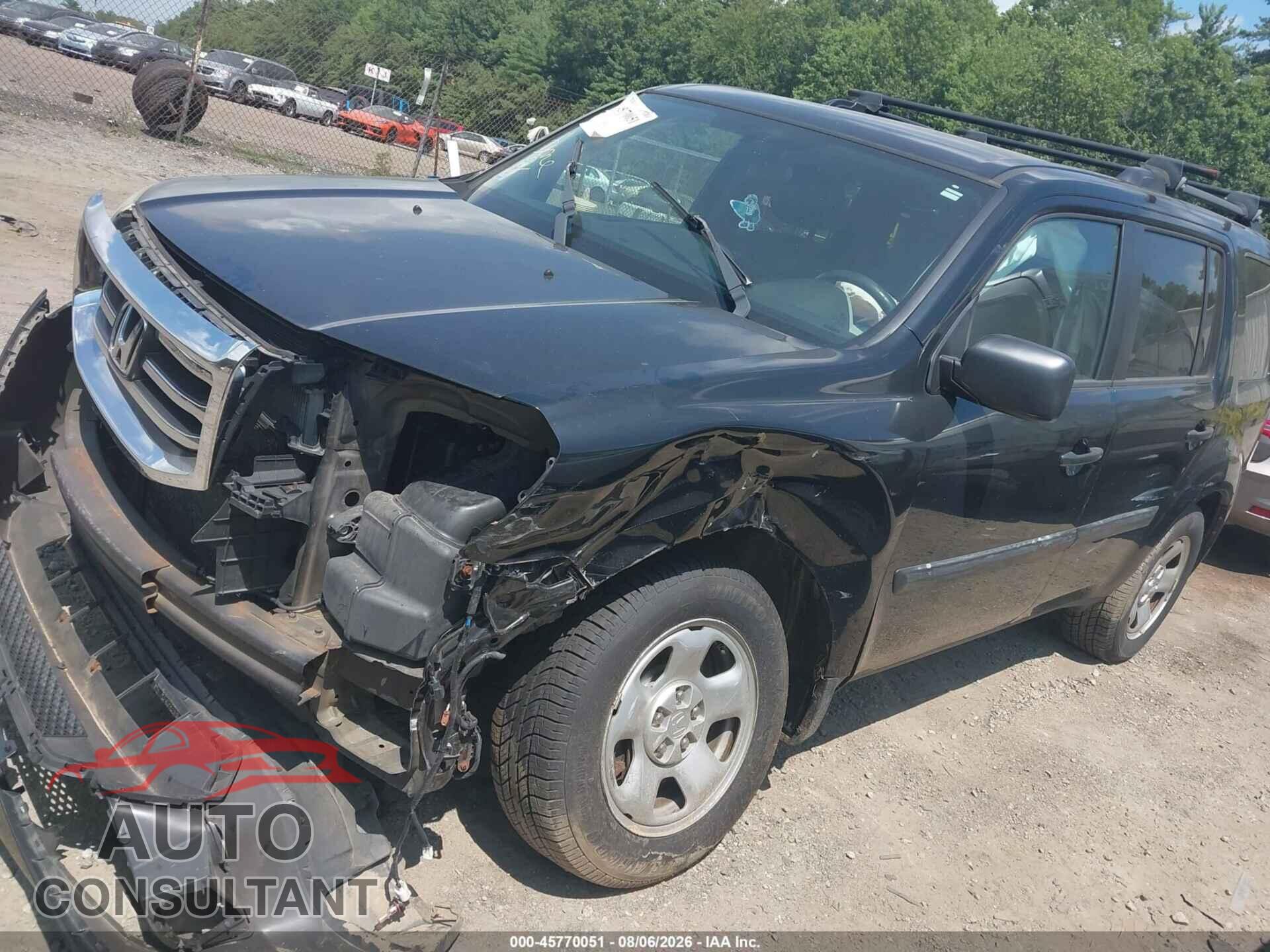 HONDA PILOT 2013 - 5FNYF4H29DB079724