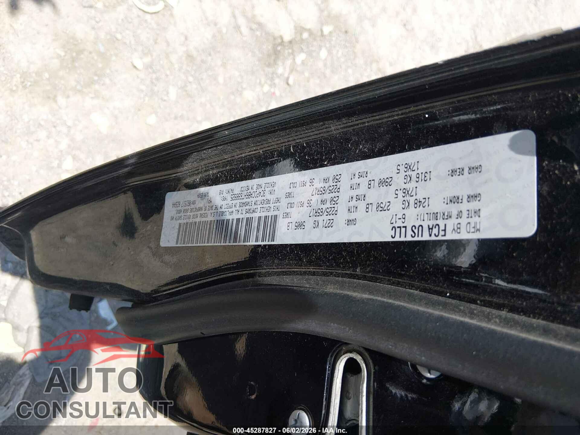 DODGE JOURNEY 2017 - 3C4PDCAB6HT698925