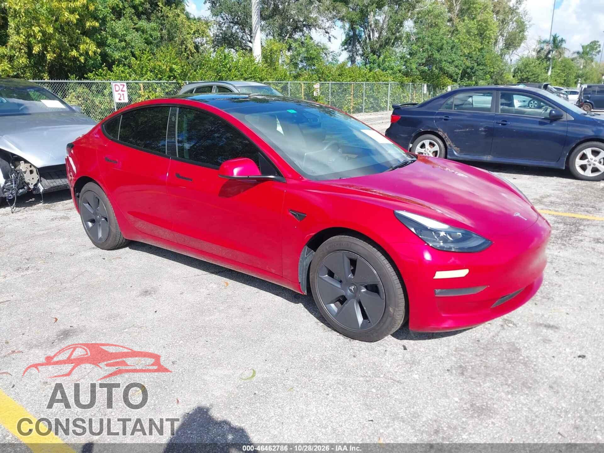 TESLA MODEL 3 2022 - 5YJ3E1EB7NF135838