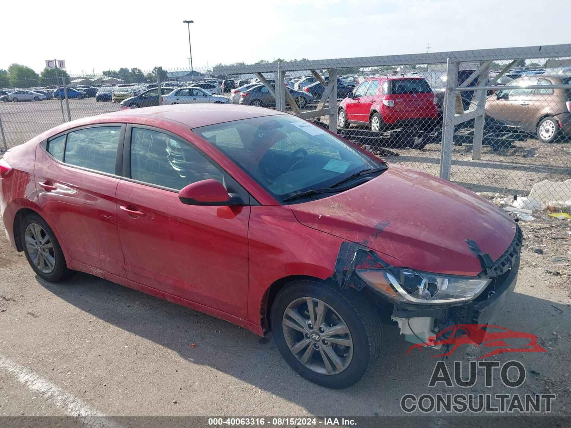 HYUNDAI ELANTRA 2018 - 5NPD84LFXJH331187