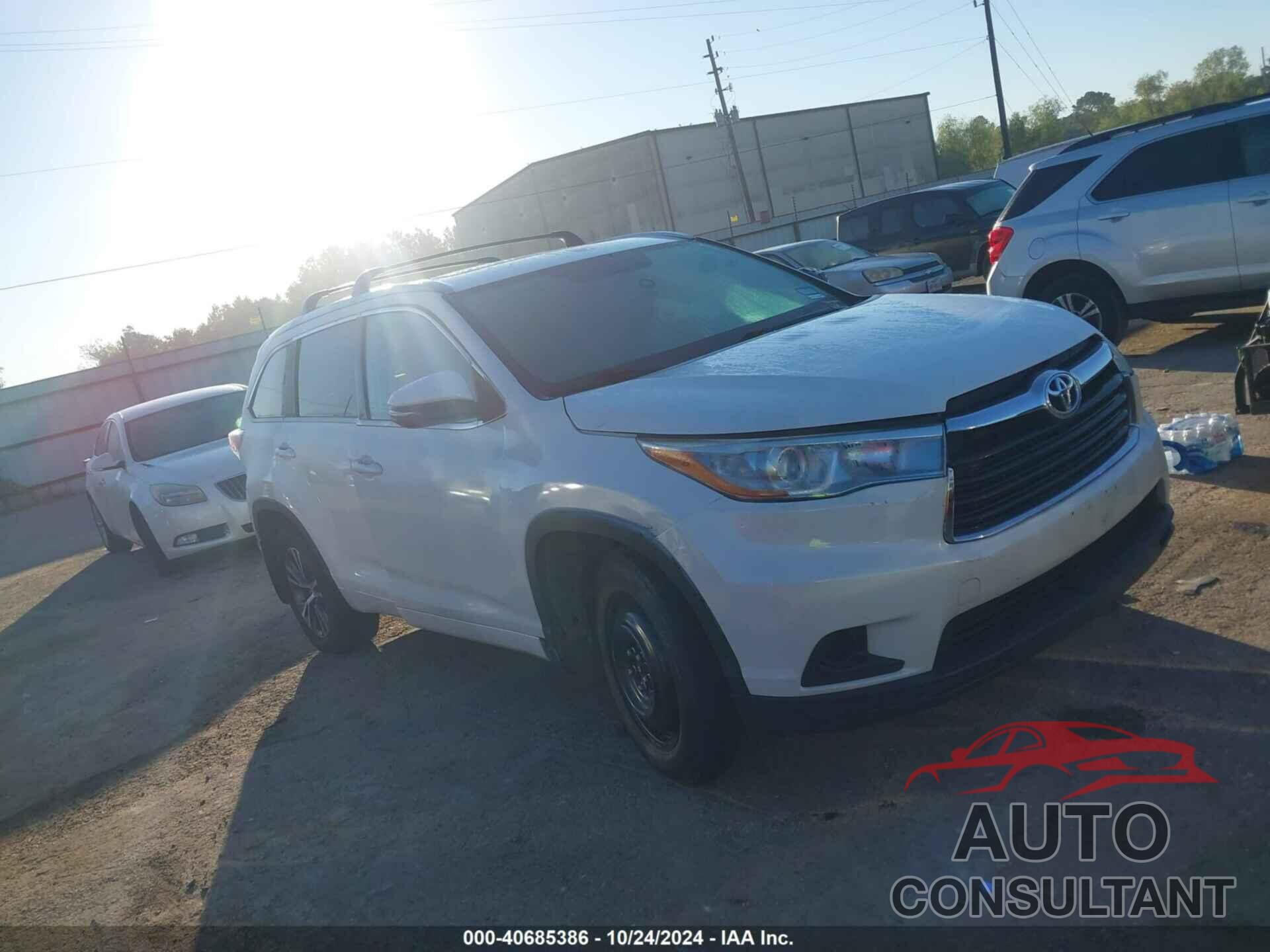 TOYOTA HIGHLANDER 2016 - 5TDJKRFH1GS269986