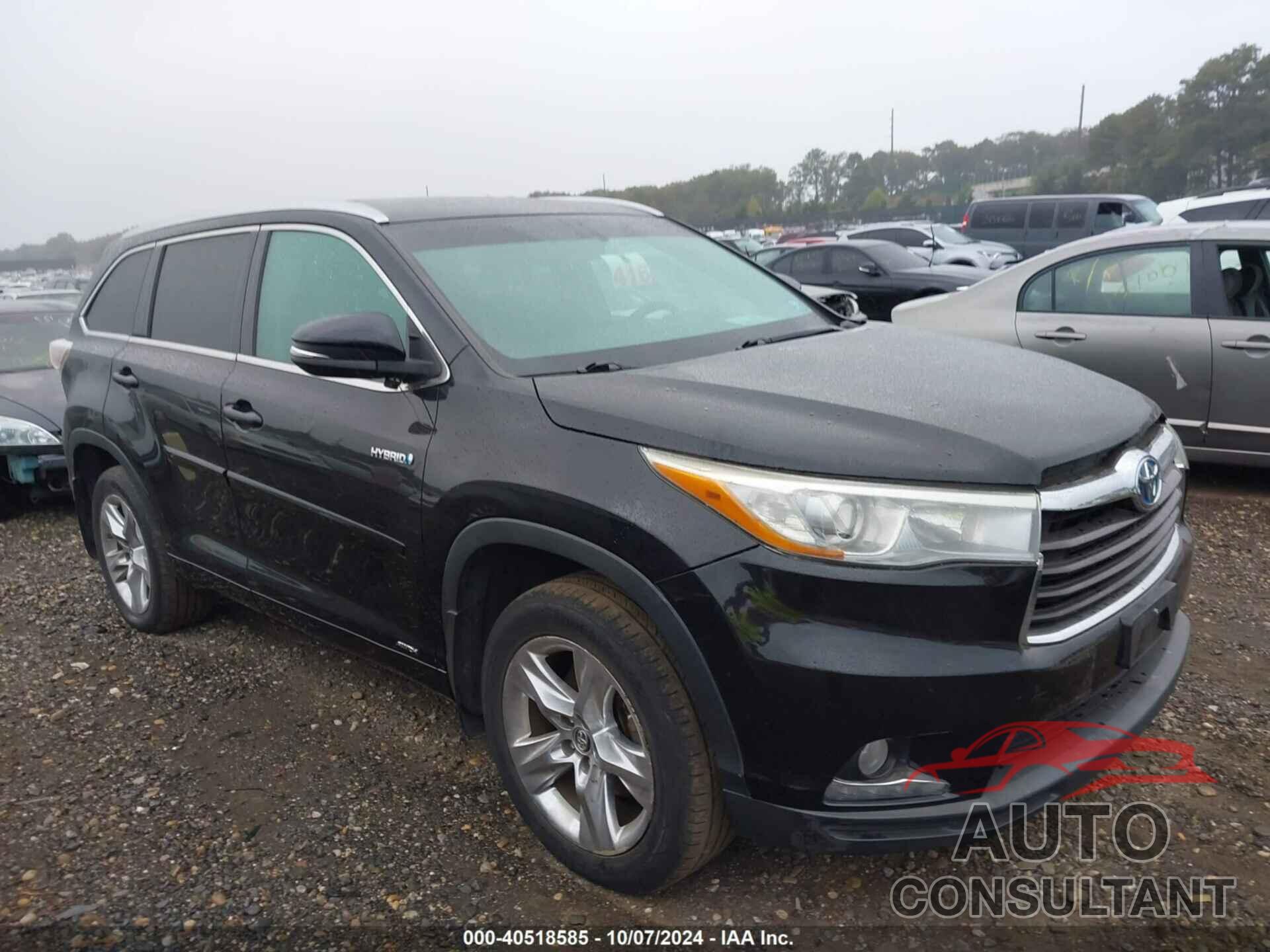 TOYOTA HIGHLANDER HYBRID 2016 - 5TDDCRFH3GS016484