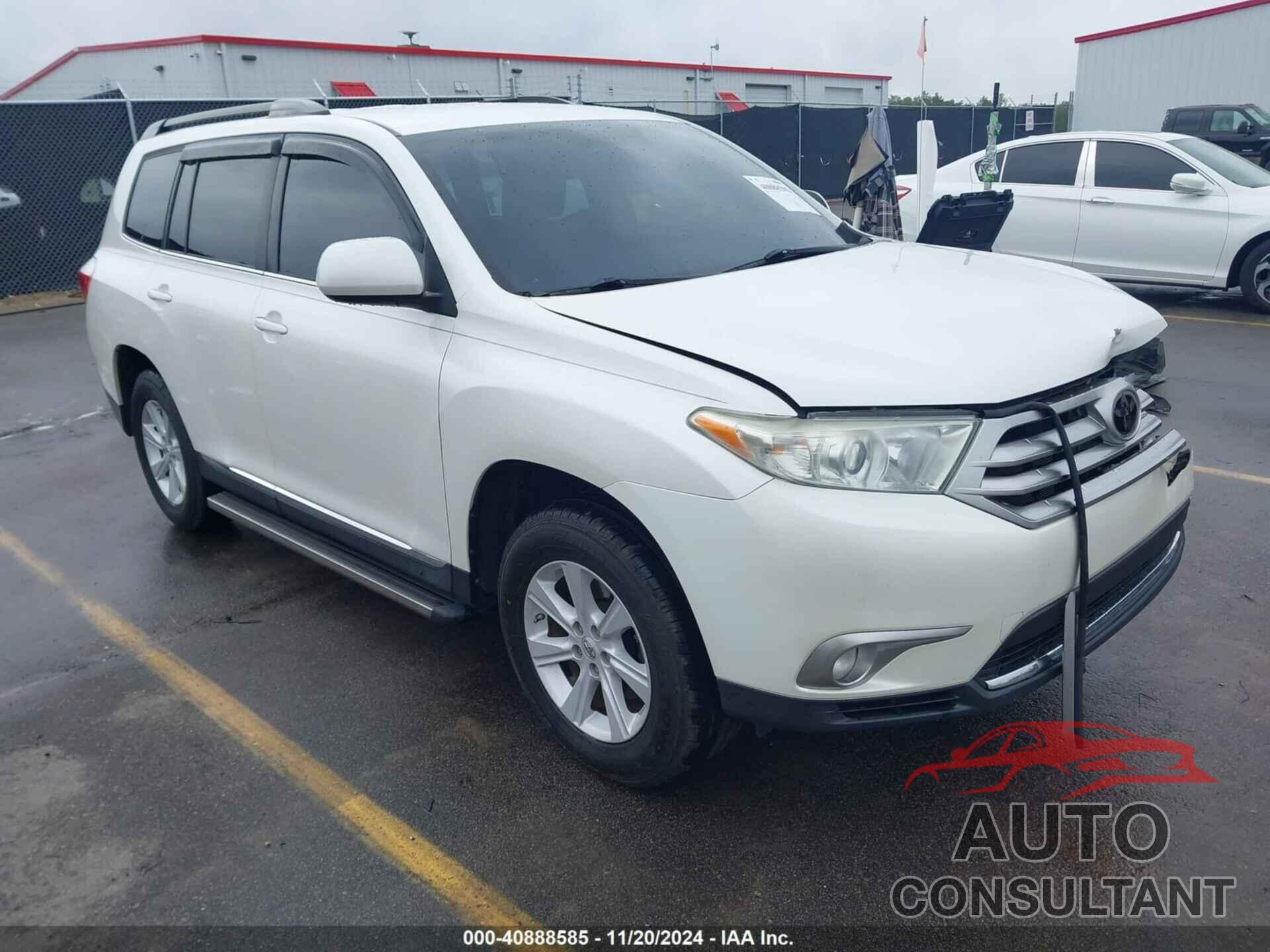 TOYOTA HIGHLANDER 2013 - 5TDZK3EH2DS091132