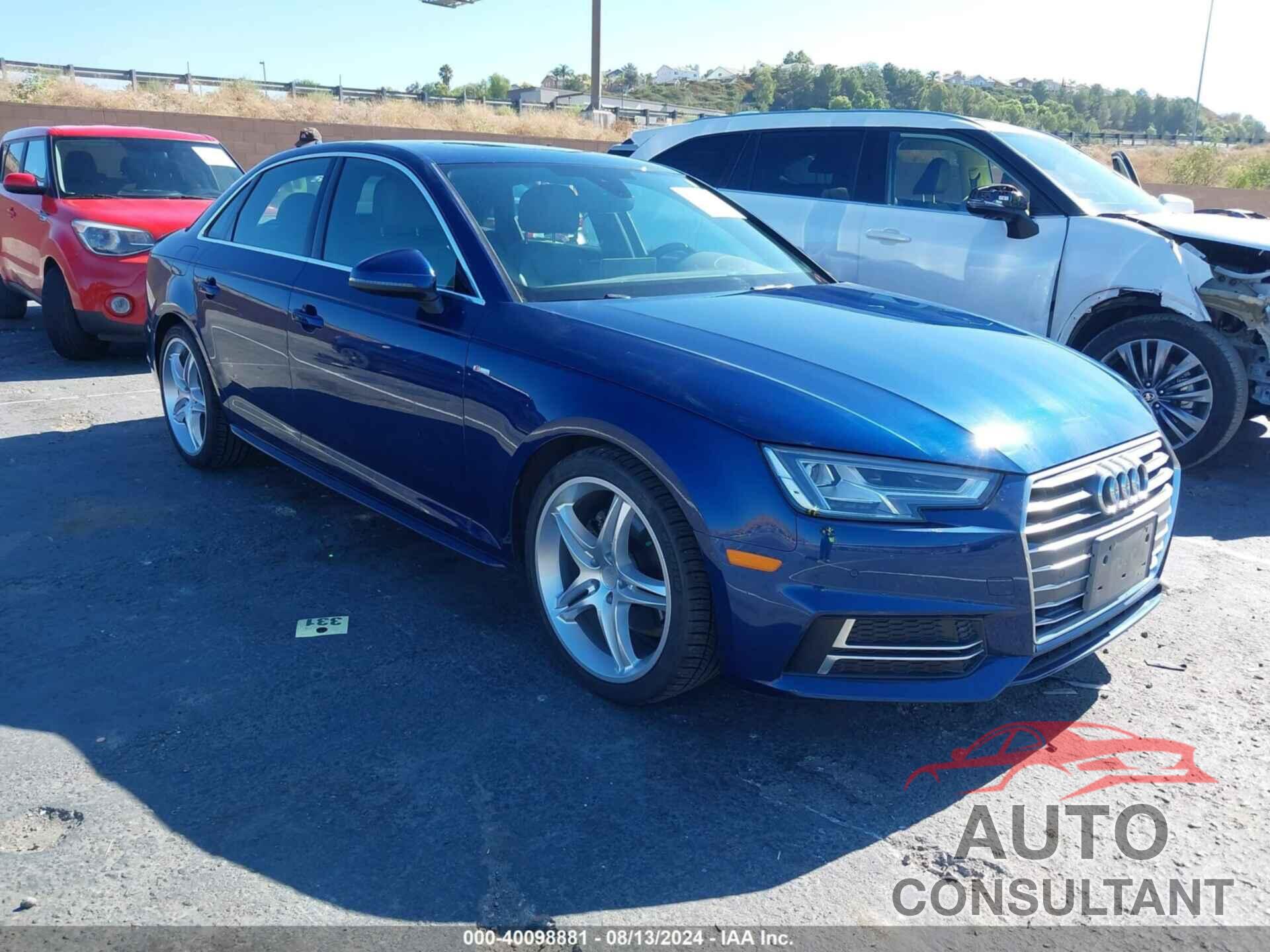 AUDI A4 2018 - WAULMAF48JN011170