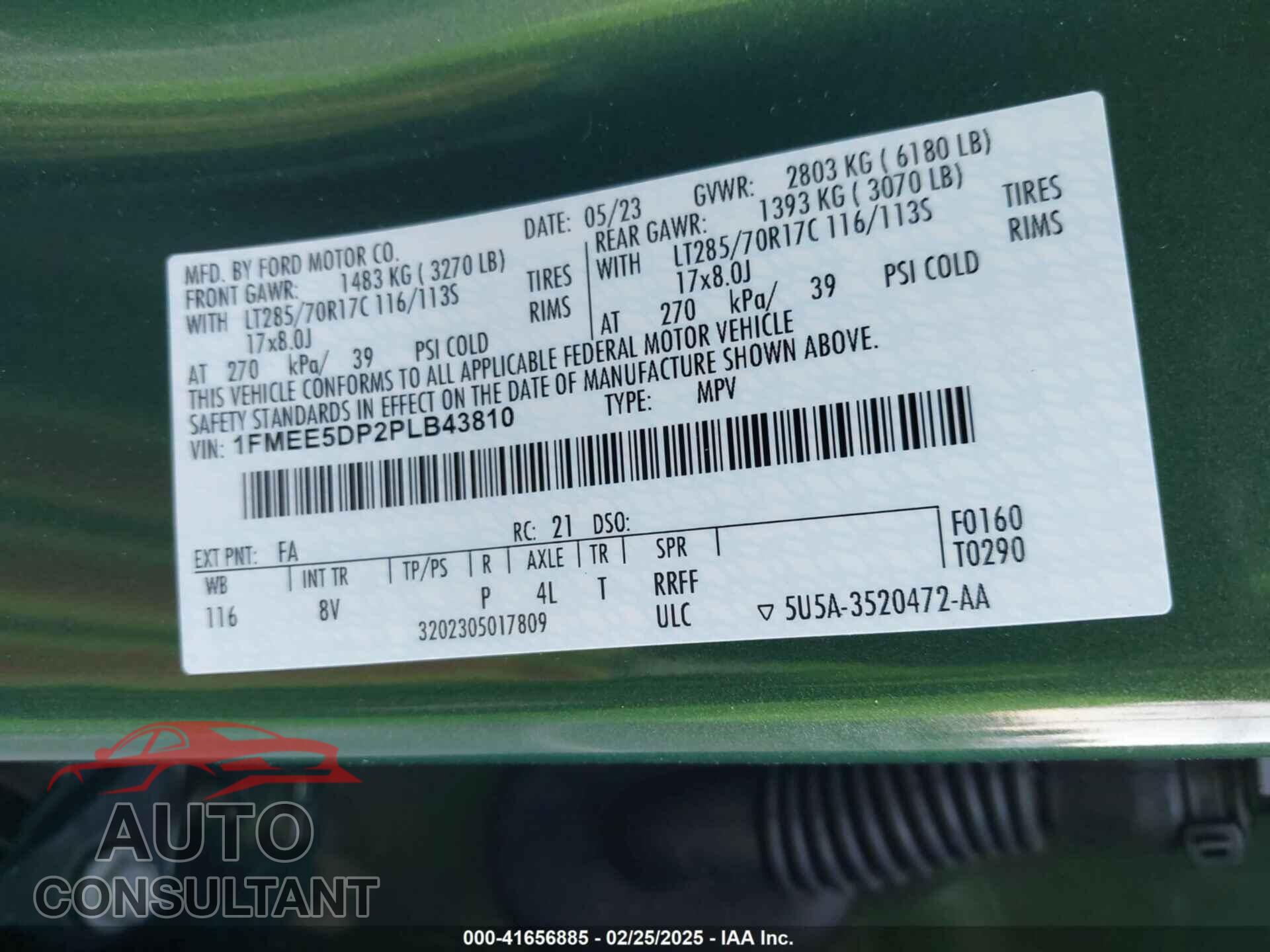 FORD BRONCO 2023 - 1FMEE5DP2PLB43810