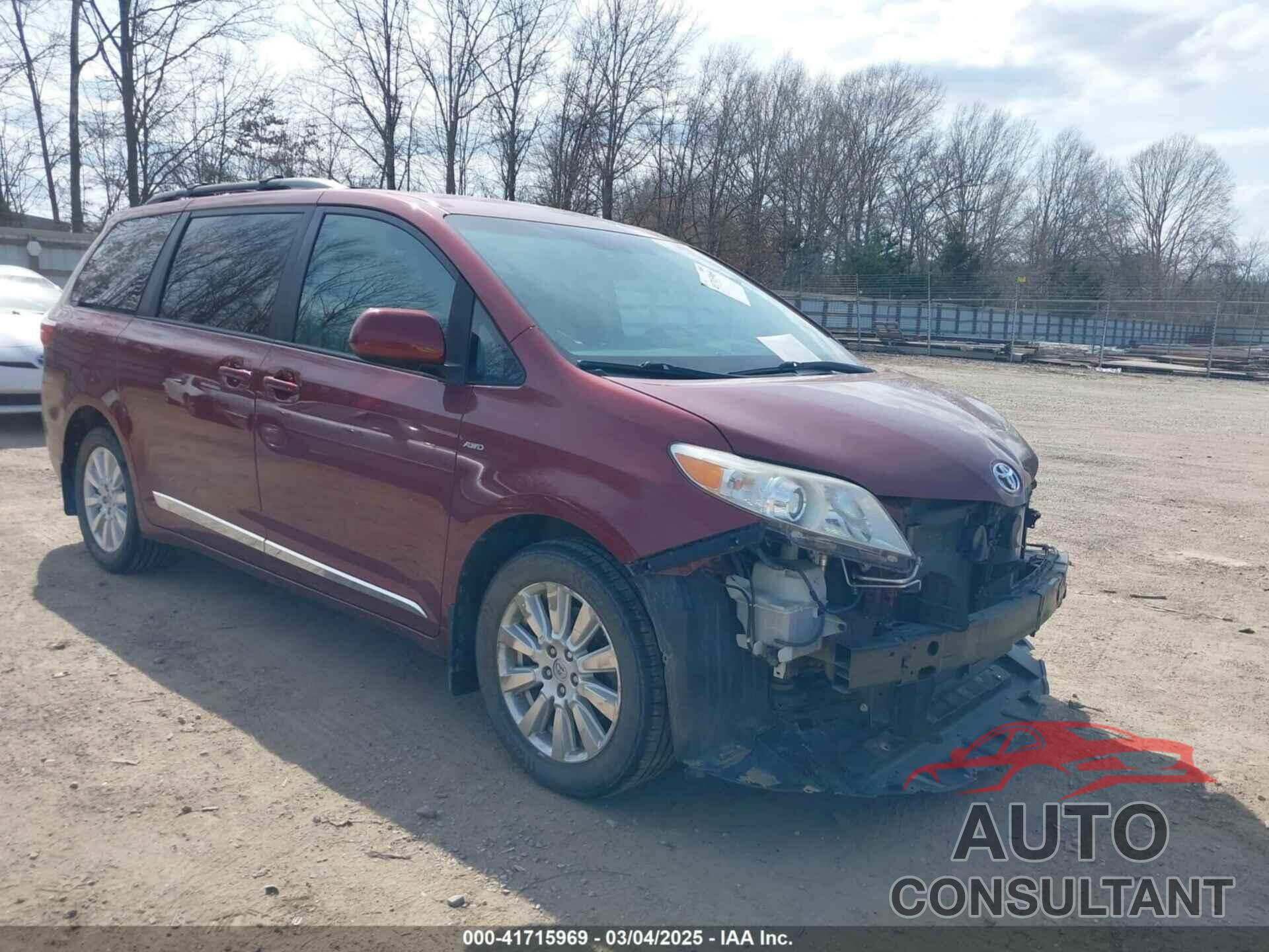 TOYOTA SIENNA 2017 - 5TDJZ3DC7HS171384