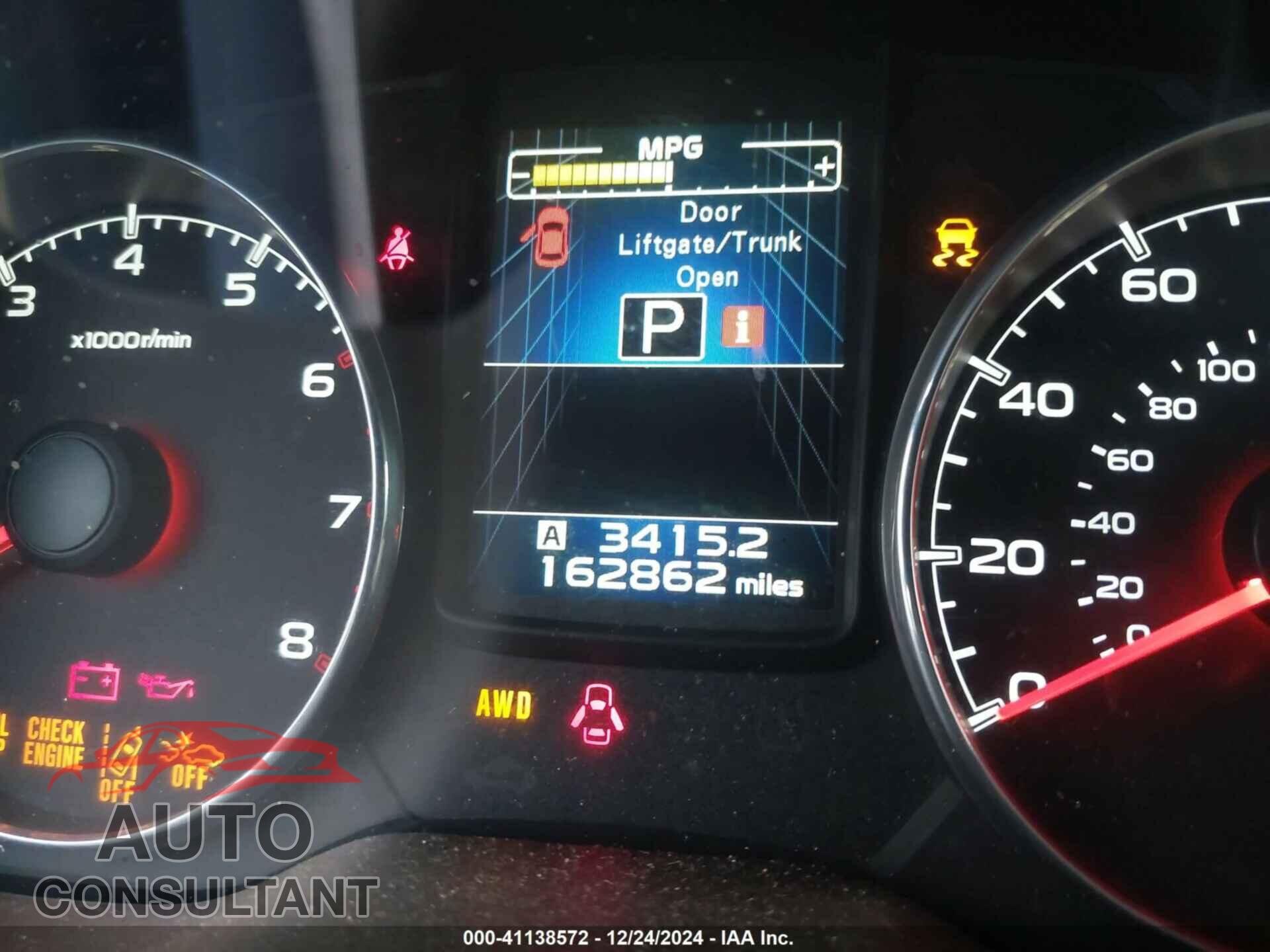 SUBARU OUTBACK 2013 - 4S4BRBPC9D3231103