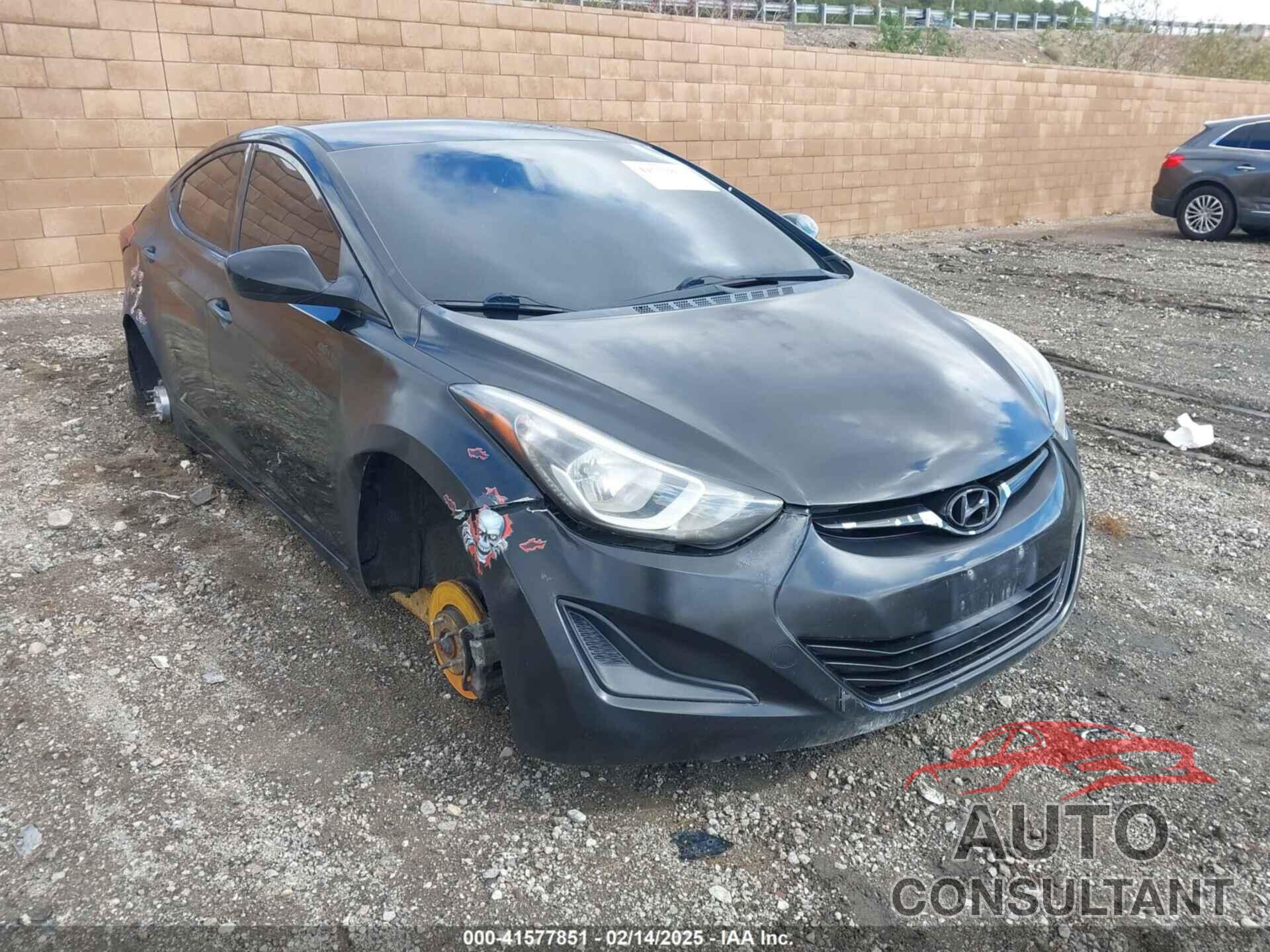 HYUNDAI ELANTRA 2016 - KMHDH4AE9GU583775