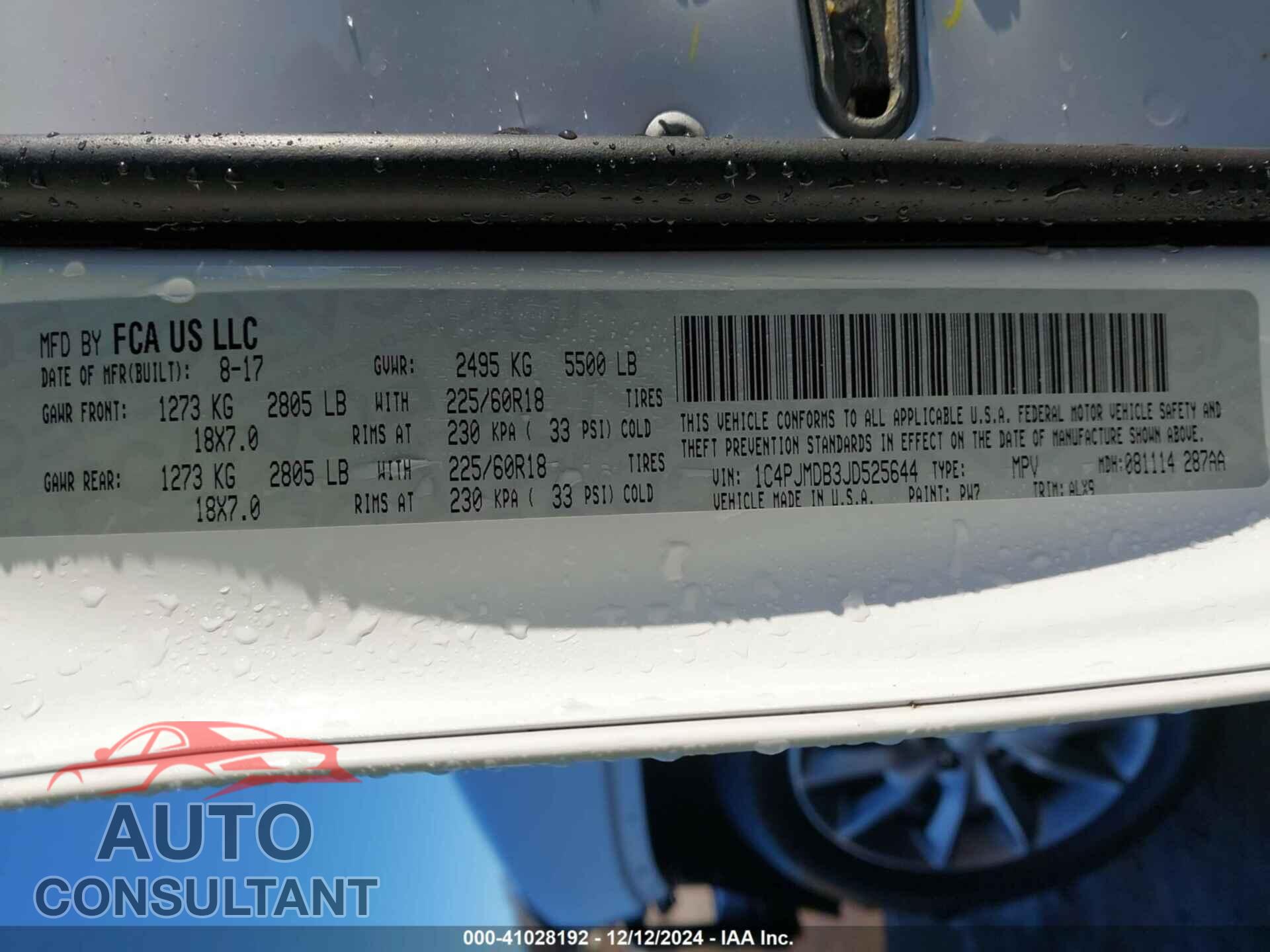 JEEP CHEROKEE 2018 - 1C4PJMDB3JD525644