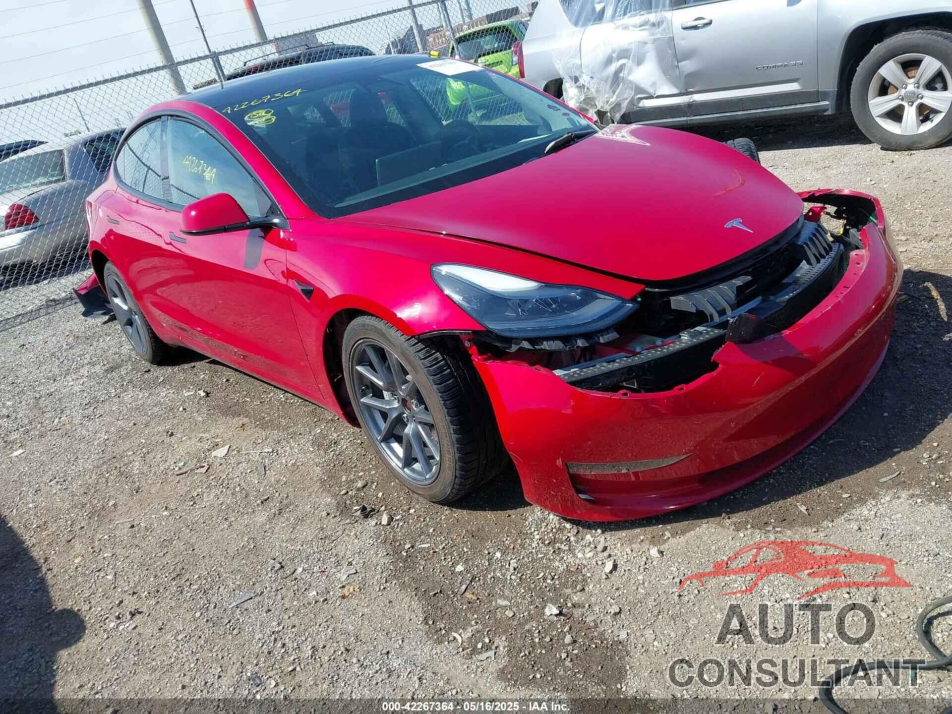 TESLA MODEL 3 2022 - 5YJ3E1EB5NF135319