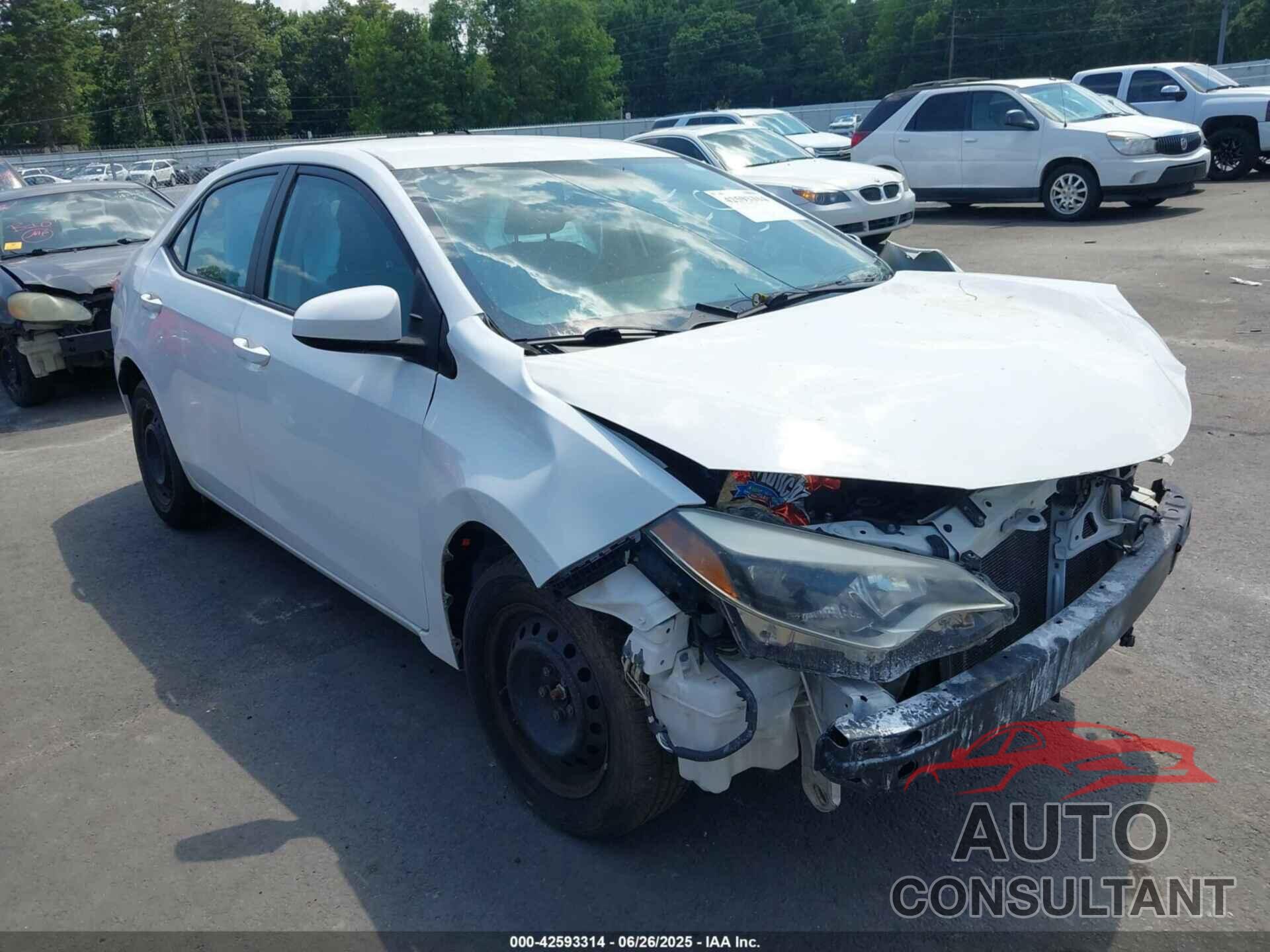 TOYOTA COROLLA 2016 - 2T1BURHE2GC496520
