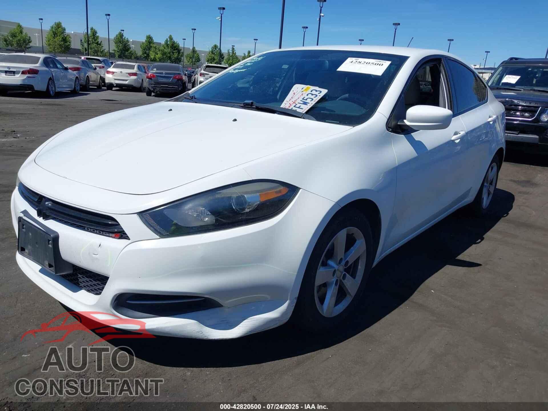 DODGE DART 2015 - 1C3CDFBB0FD122785