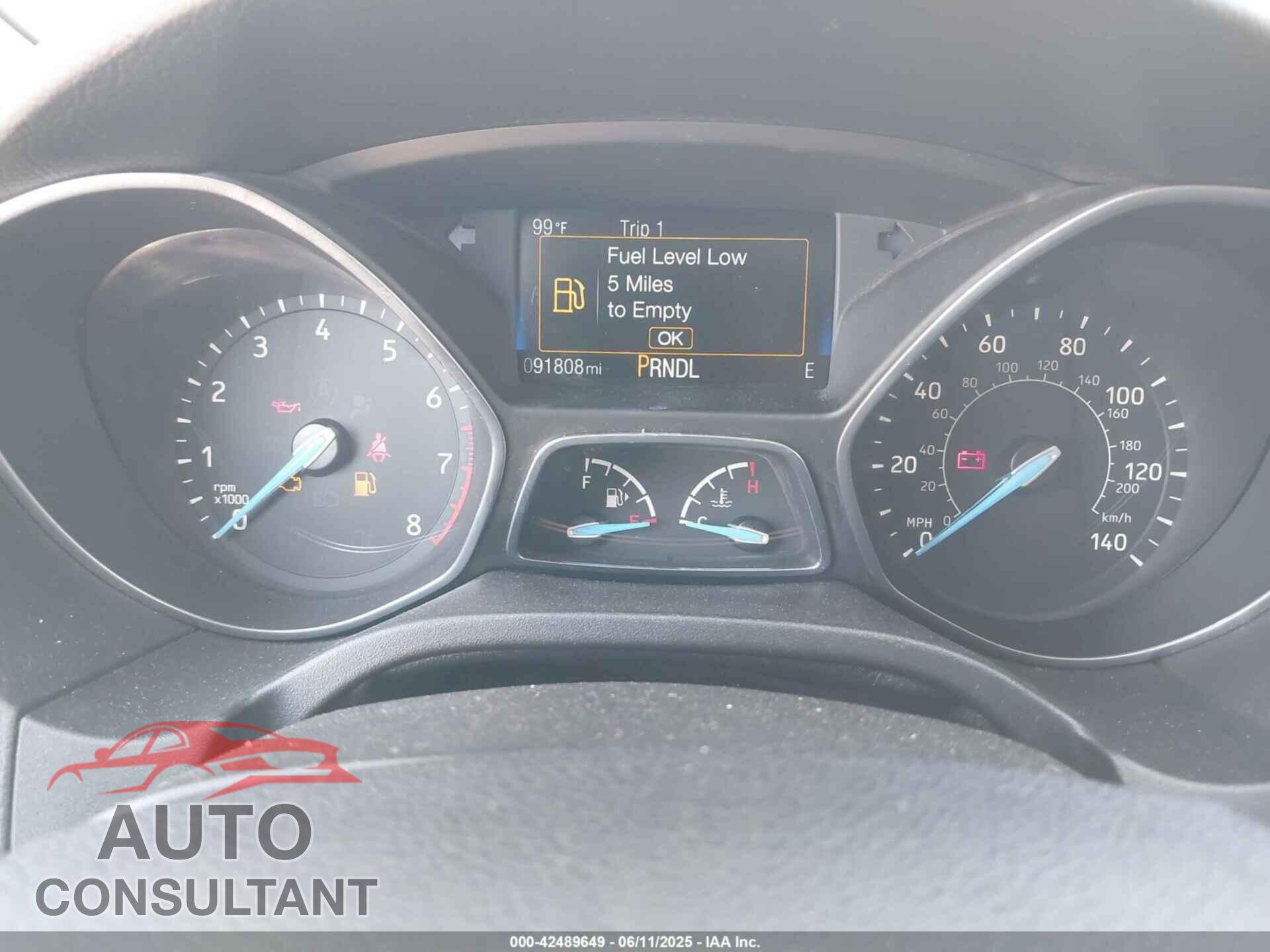 FORD FOCUS 2017 - 1FADP3F21HL318927