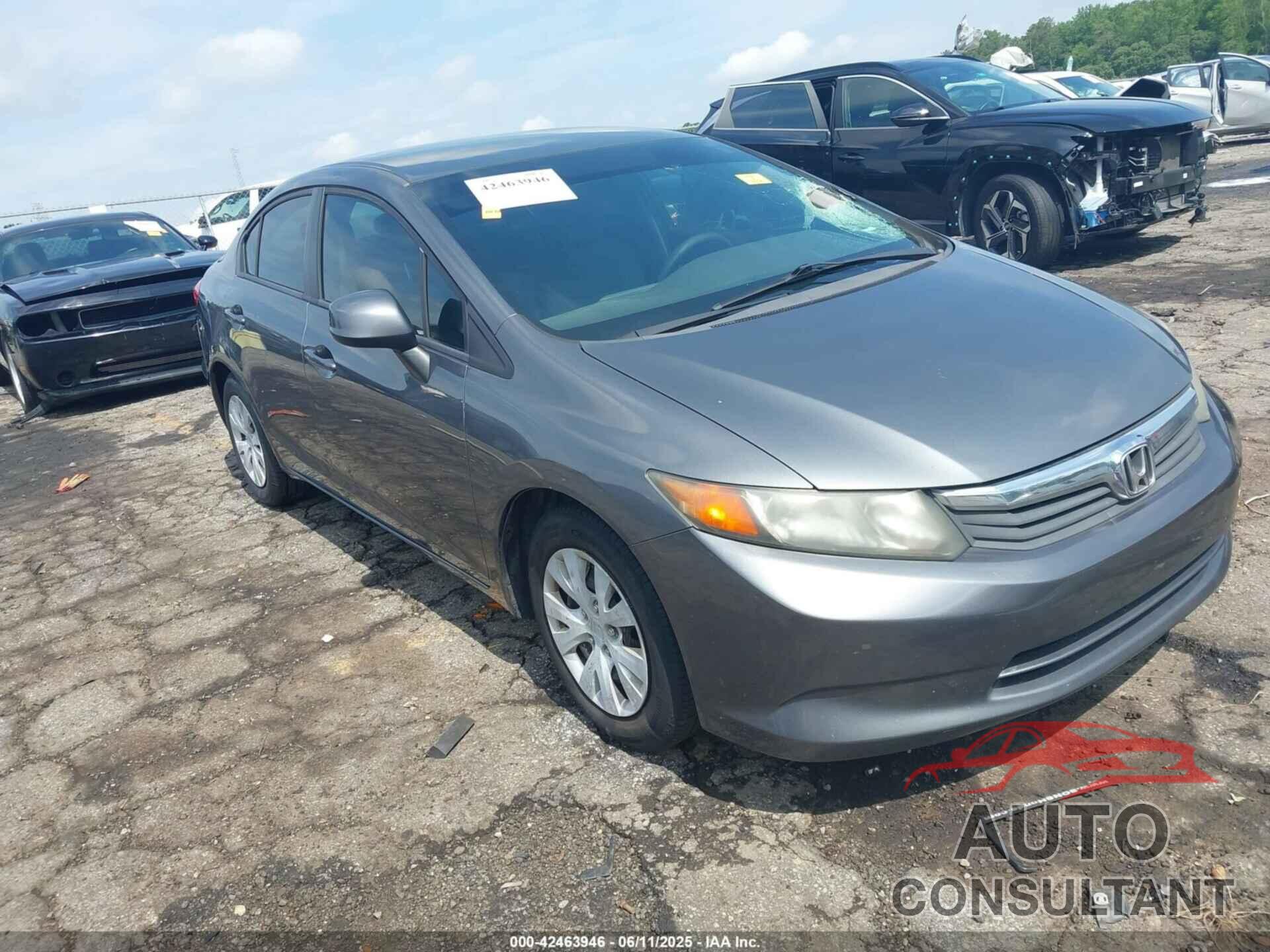 HONDA CIVIC 2012 - 19XFB2F58CE091906