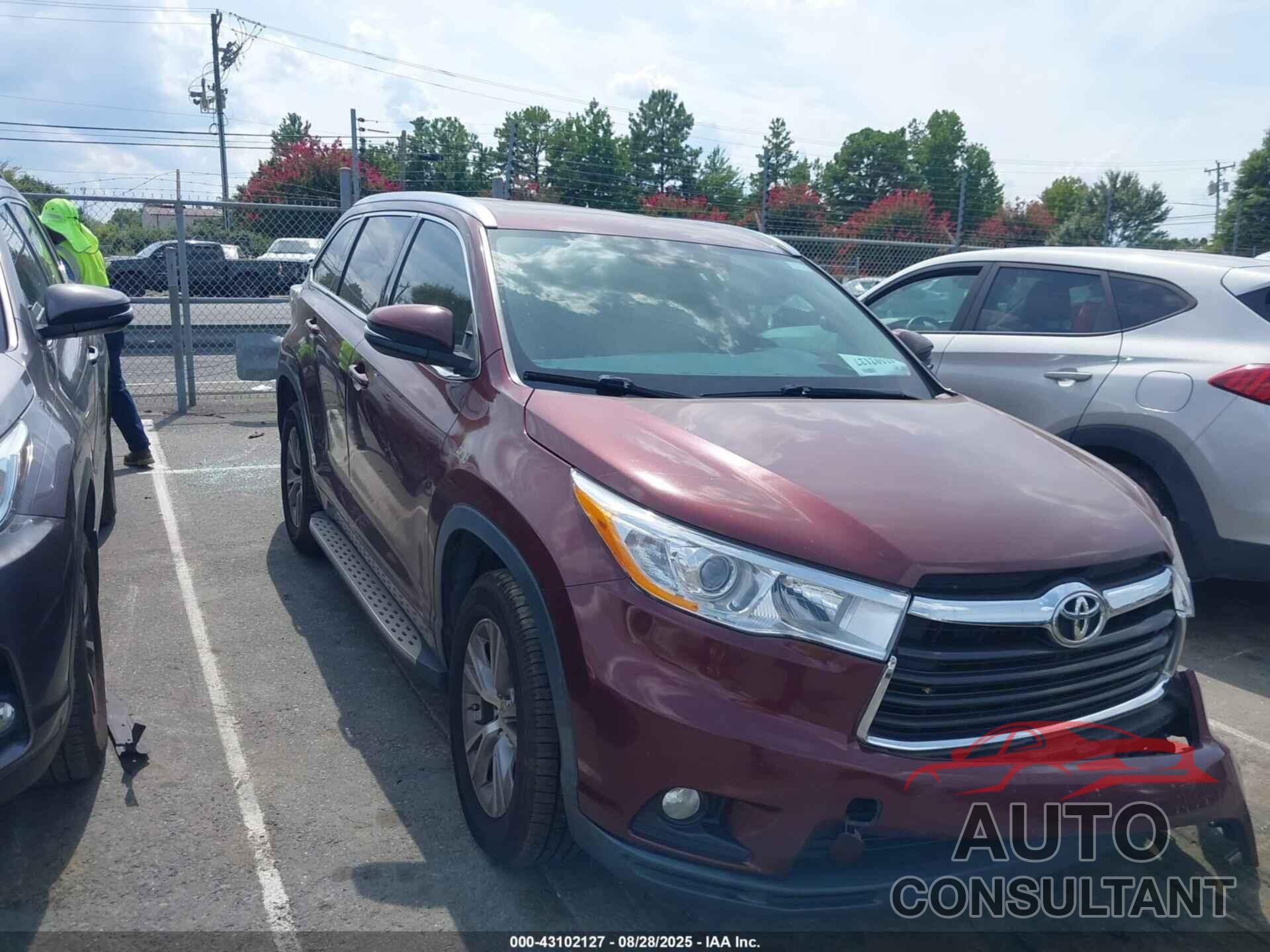 TOYOTA HIGHLANDER 2014 - 5TDKKRFH3ES016749
