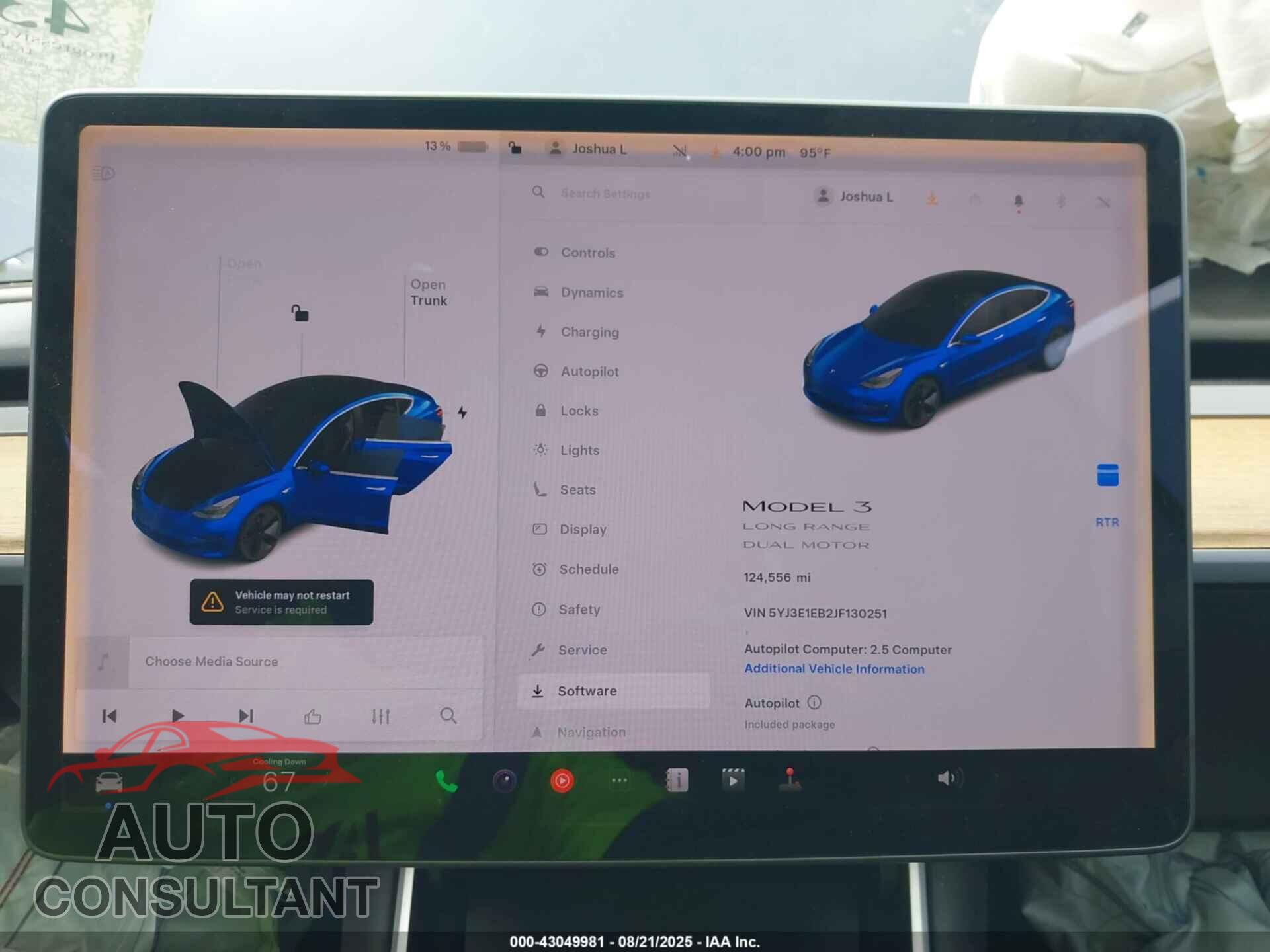 TESLA MODEL 3 2018 - 5YJ3E1EB2JF130251
