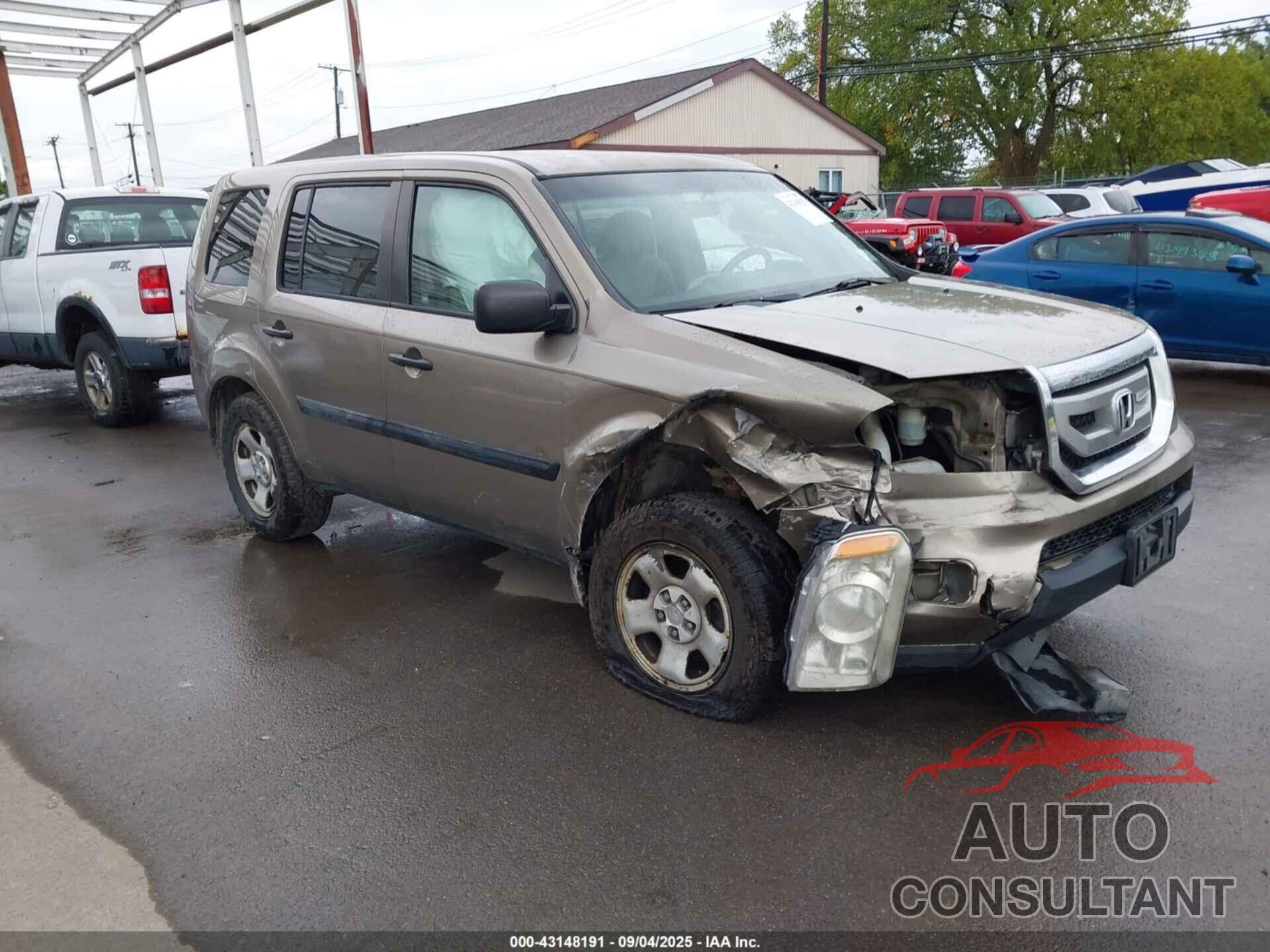 HONDA PILOT 2011 - 5FNYF3H22BB011420