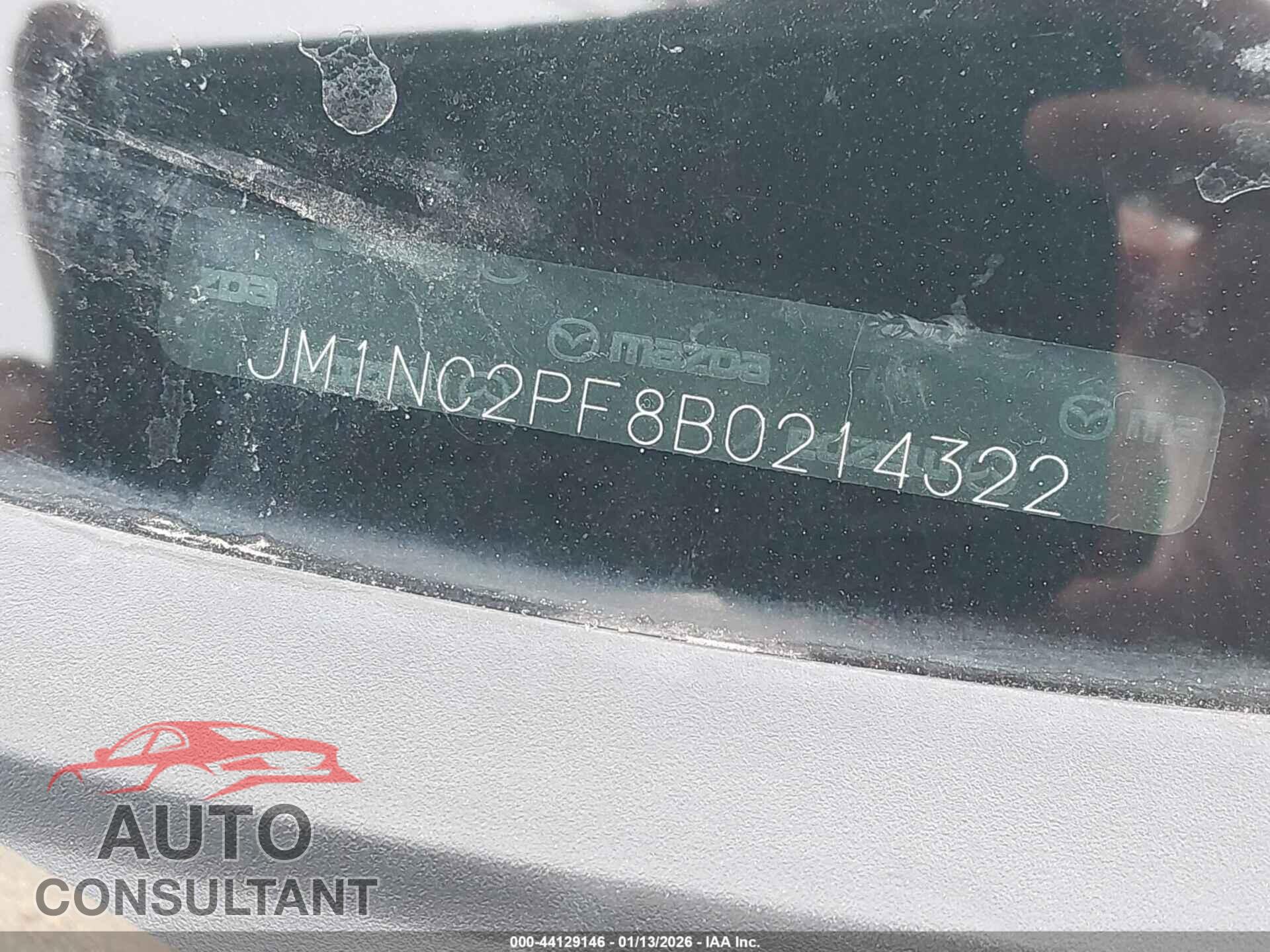 MAZDA MX-5 MIATA 2011 - JM1NC2PF8B0214322