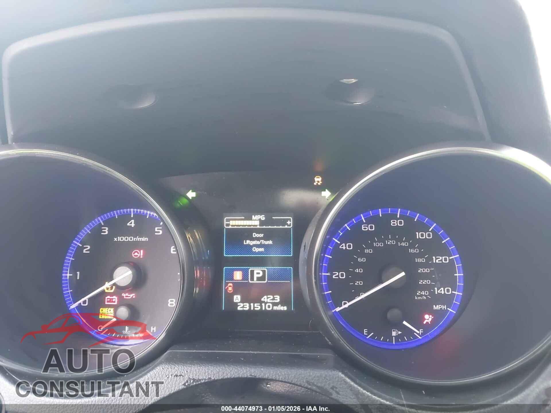 SUBARU OUTBACK 2015 - 4S4BSBLCXF3203789