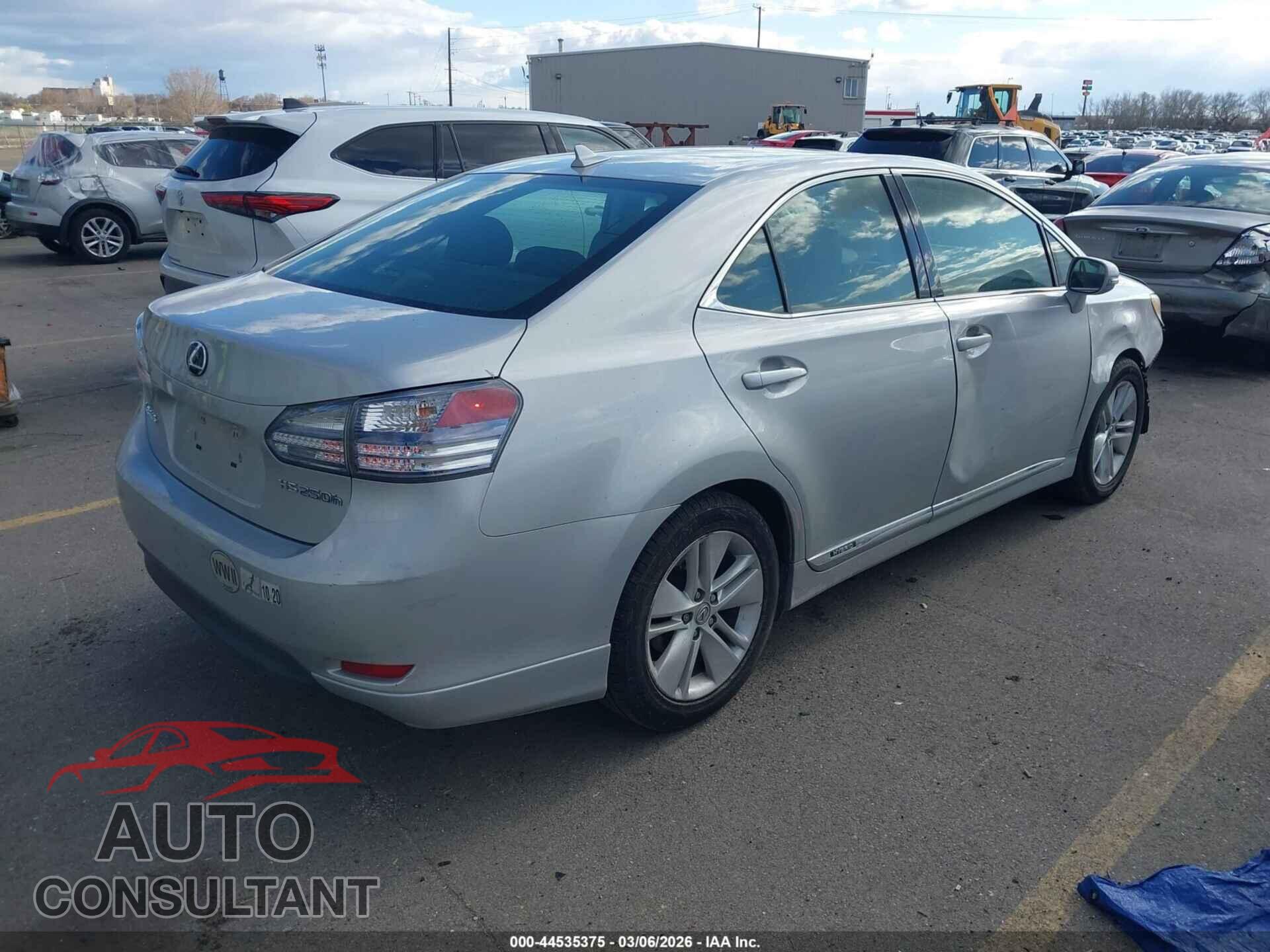 LEXUS HS 250H 2010 - JTHBB1BAXA2016211