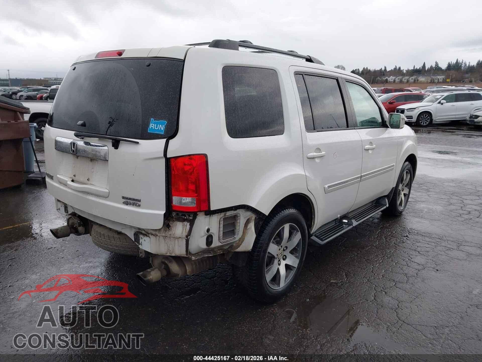 HONDA PILOT 2012 - 5FNYF4H92CB045331
