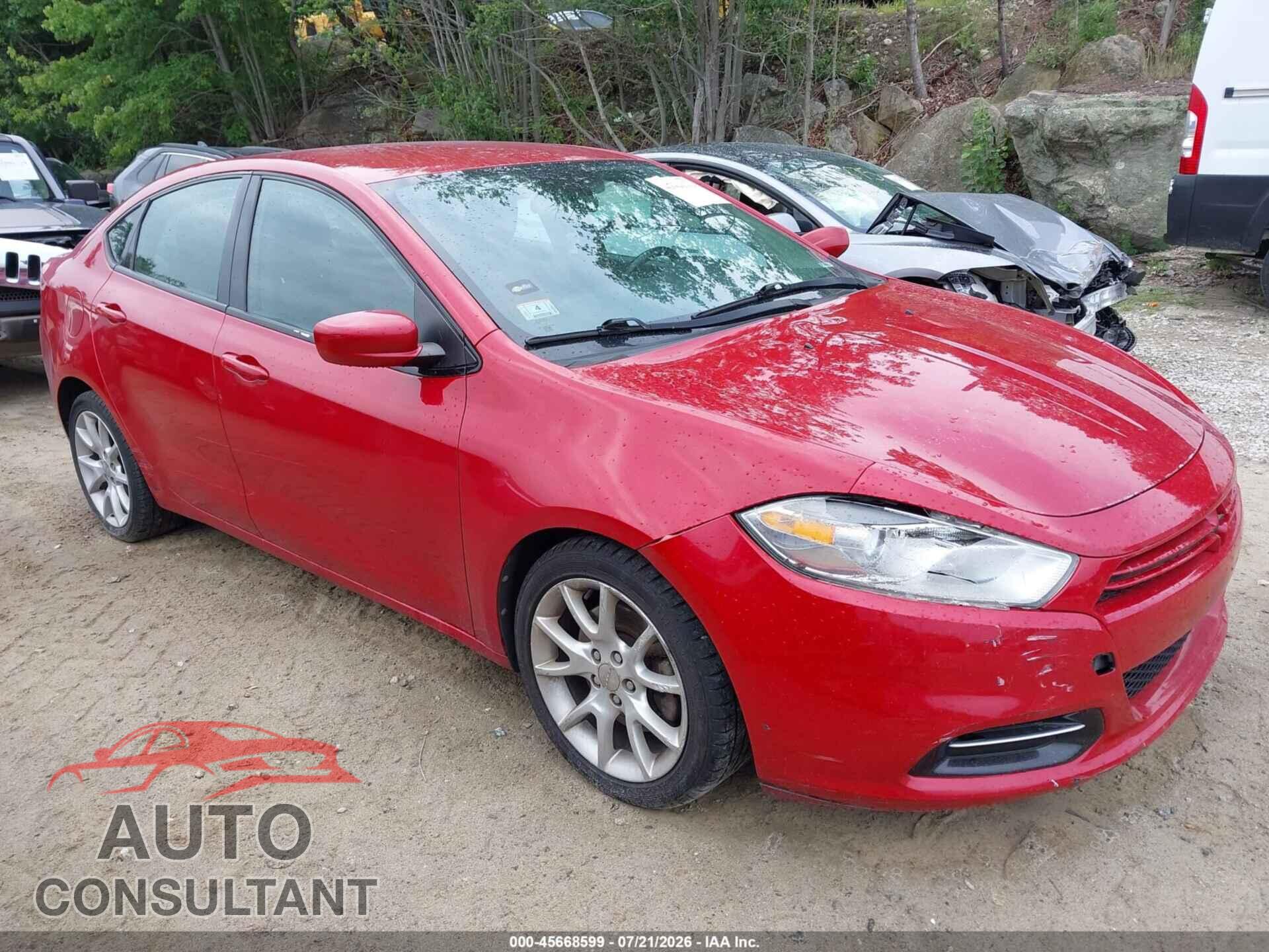 DODGE DART 2013 - 1C3CDFBA1DD210457