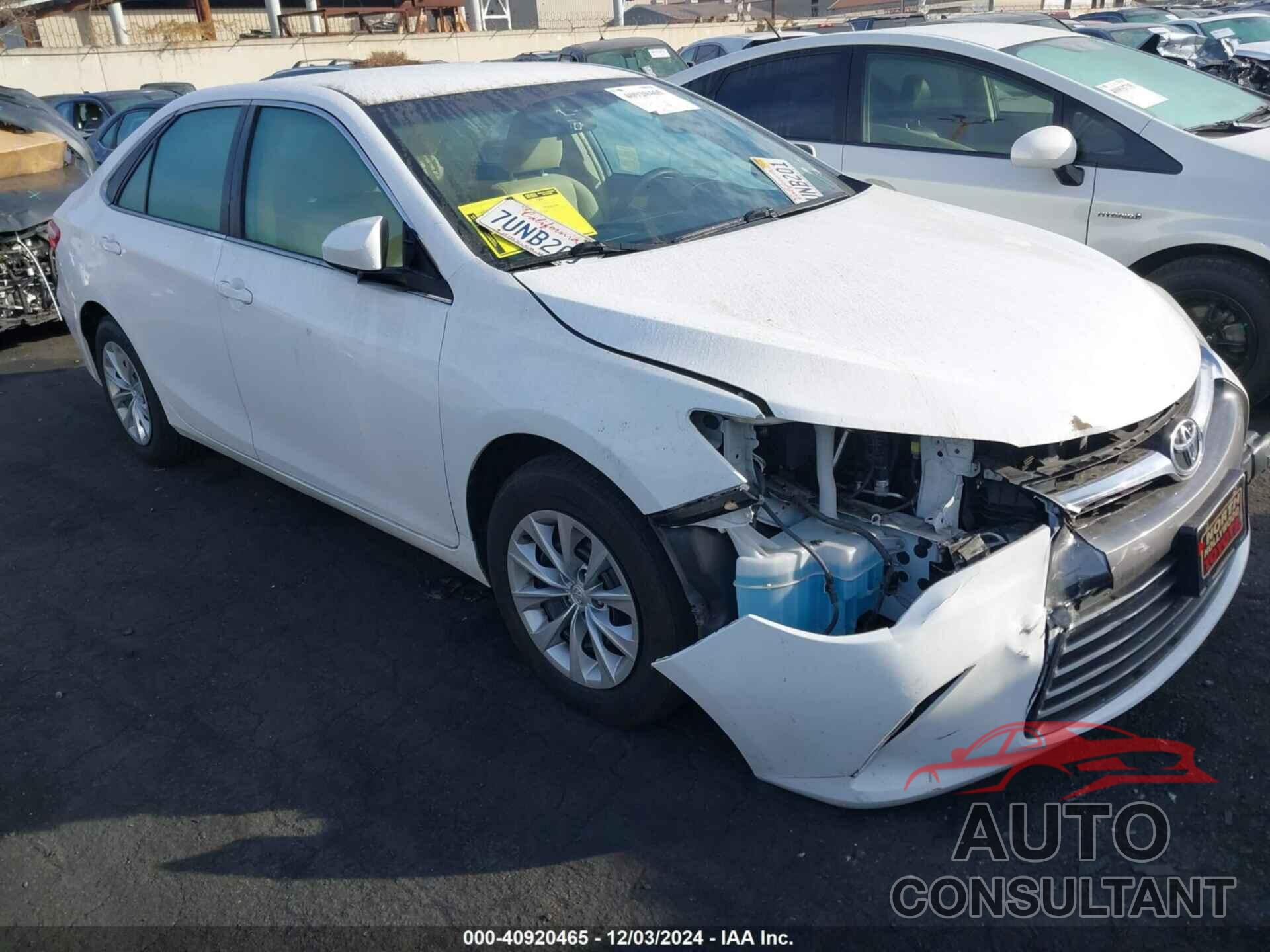 TOYOTA CAMRY 2016 - 4T4BF1FK9GR572968
