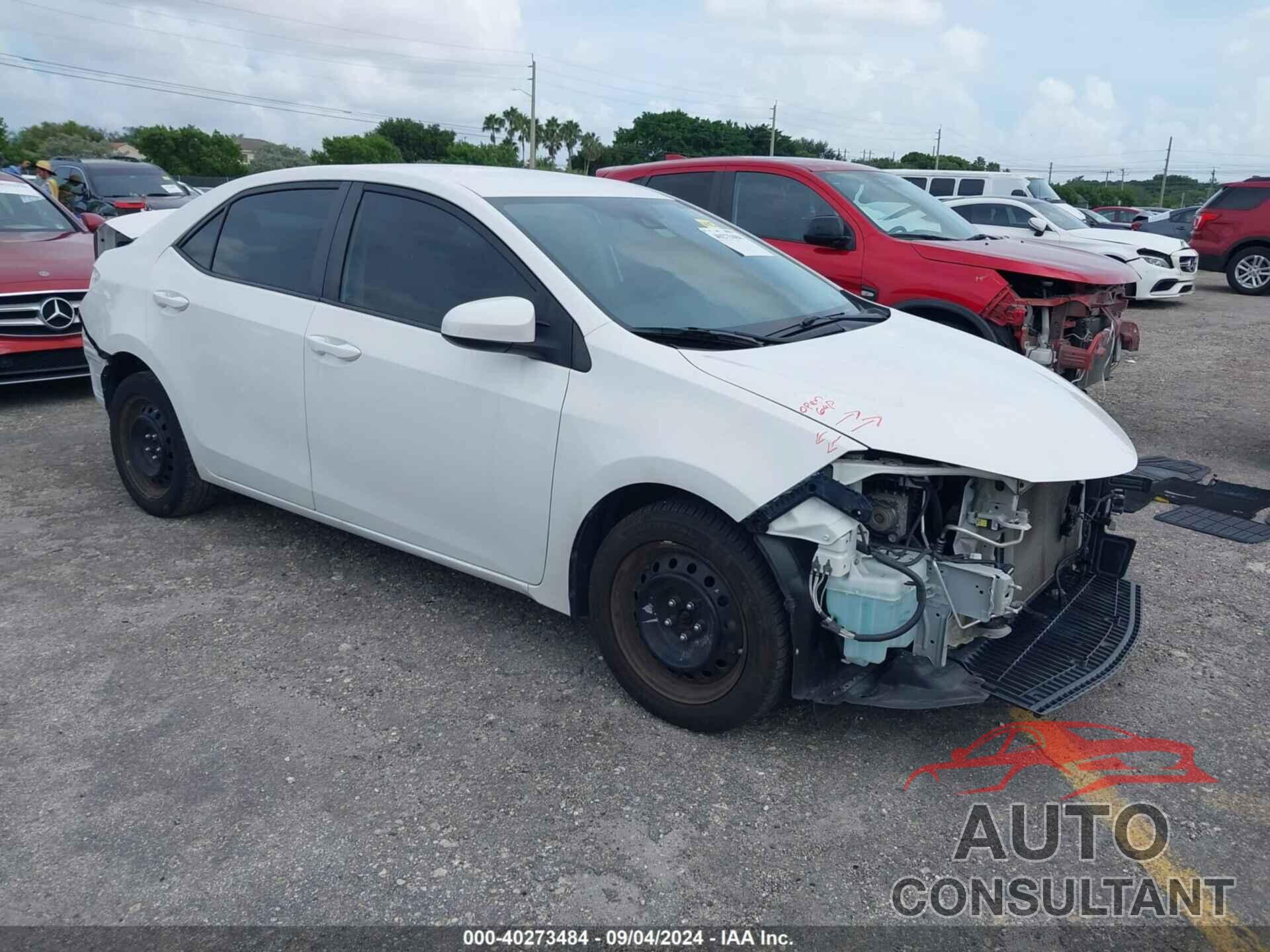 TOYOTA COROLLA 2019 - 5YFBURHE6KP878901