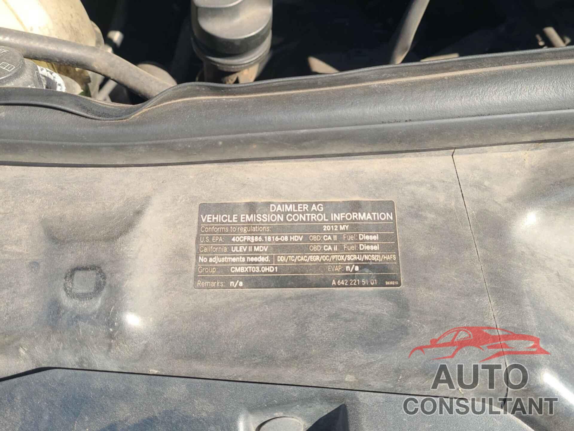 MERCEDES-BENZ SPRINTER 2012 - WD3PE8CB3C5673555