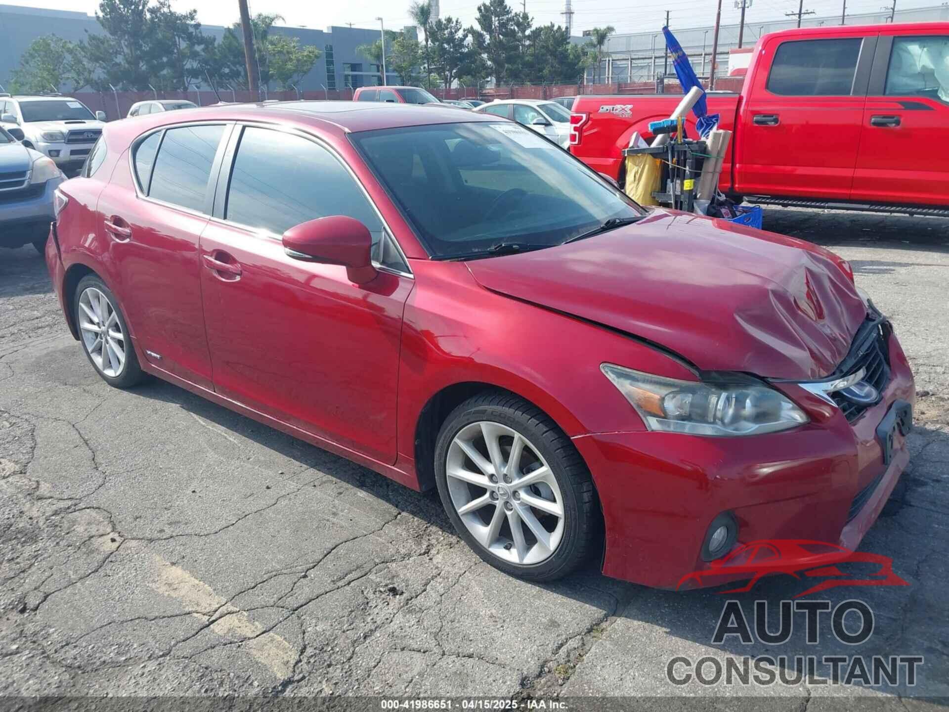 LEXUS CT 200H 2012 - JTHKD5BH2C2101769