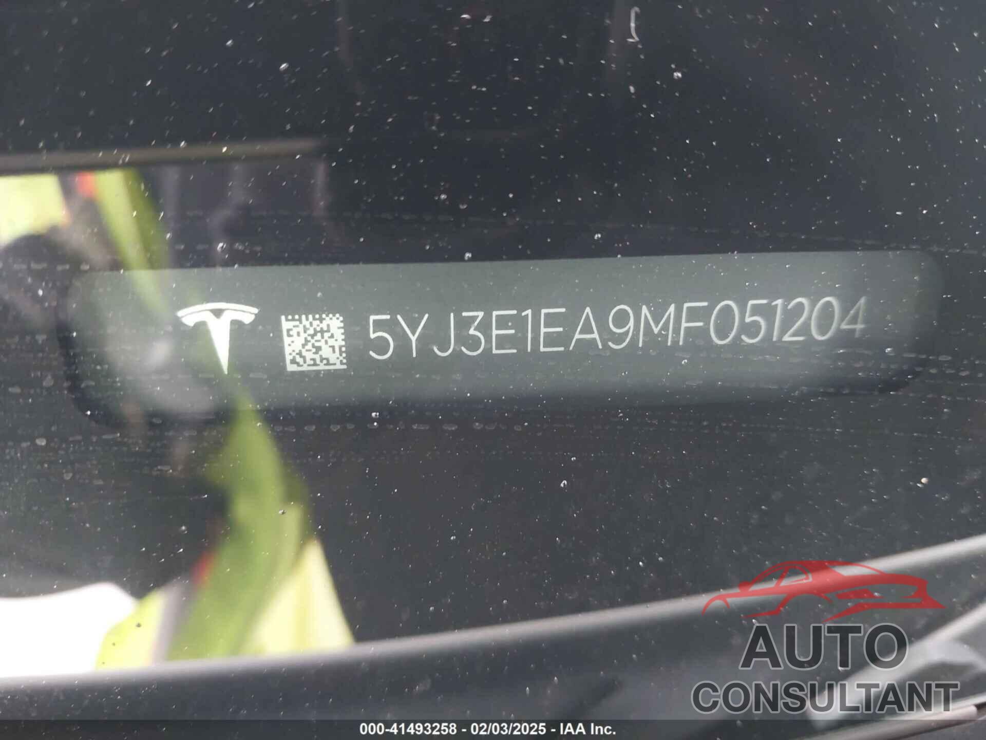 TESLA MODEL 3 2021 - 5YJ3E1EA9MF051204