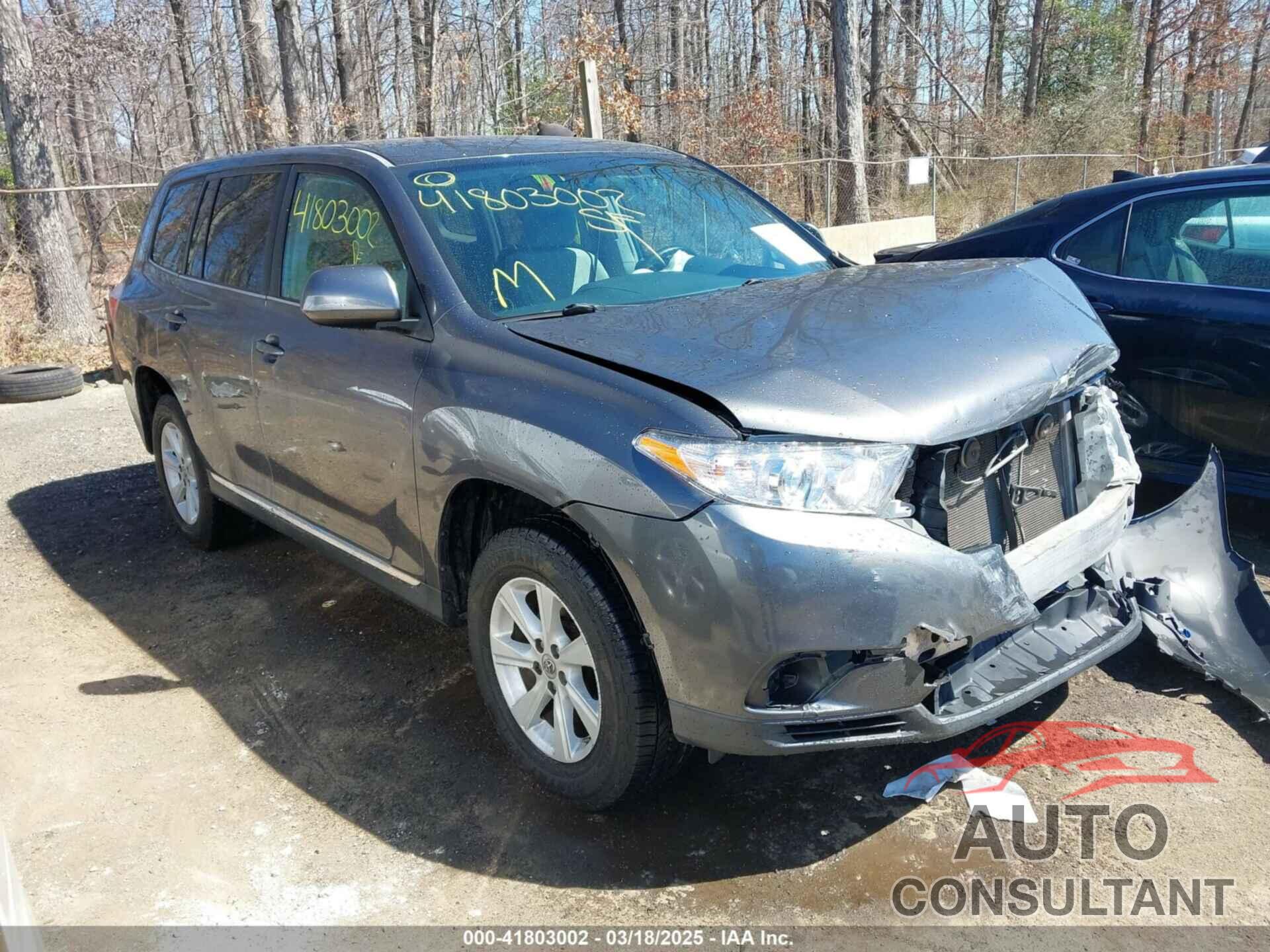 TOYOTA HIGHLANDER 2013 - 5TDZA3EH3DS034246