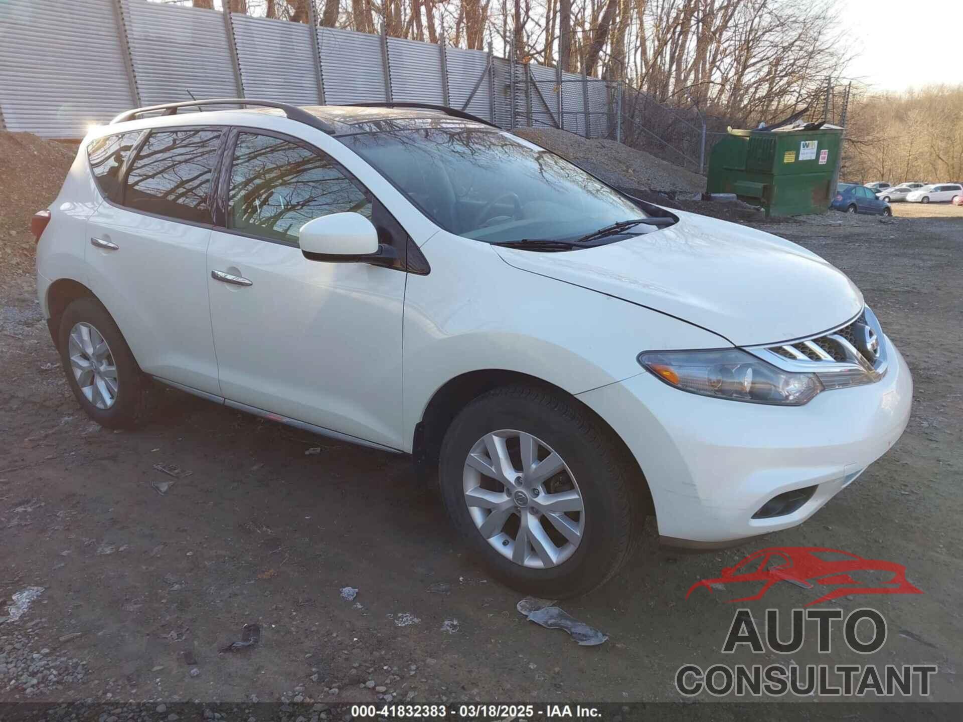 NISSAN MURANO 2011 - JN8AZ1MWXBW161247